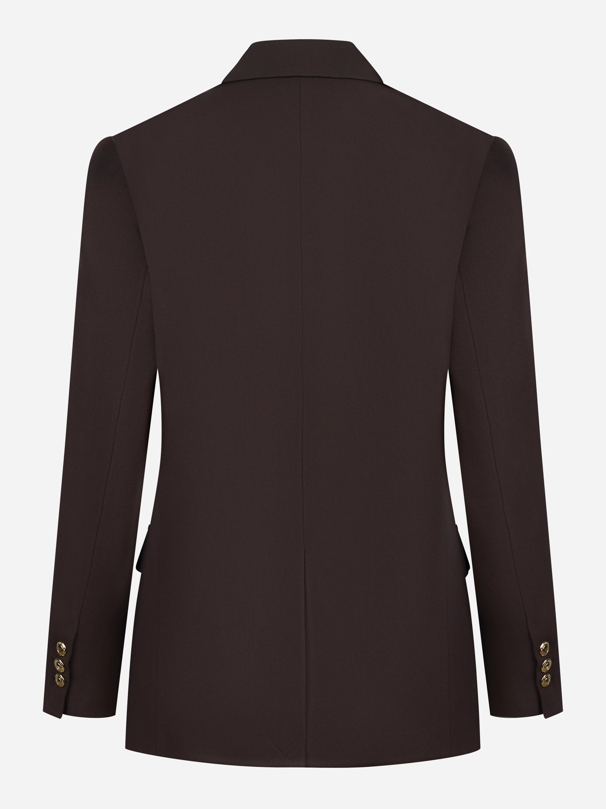 Blazer marrone doppiopetto in gabardina