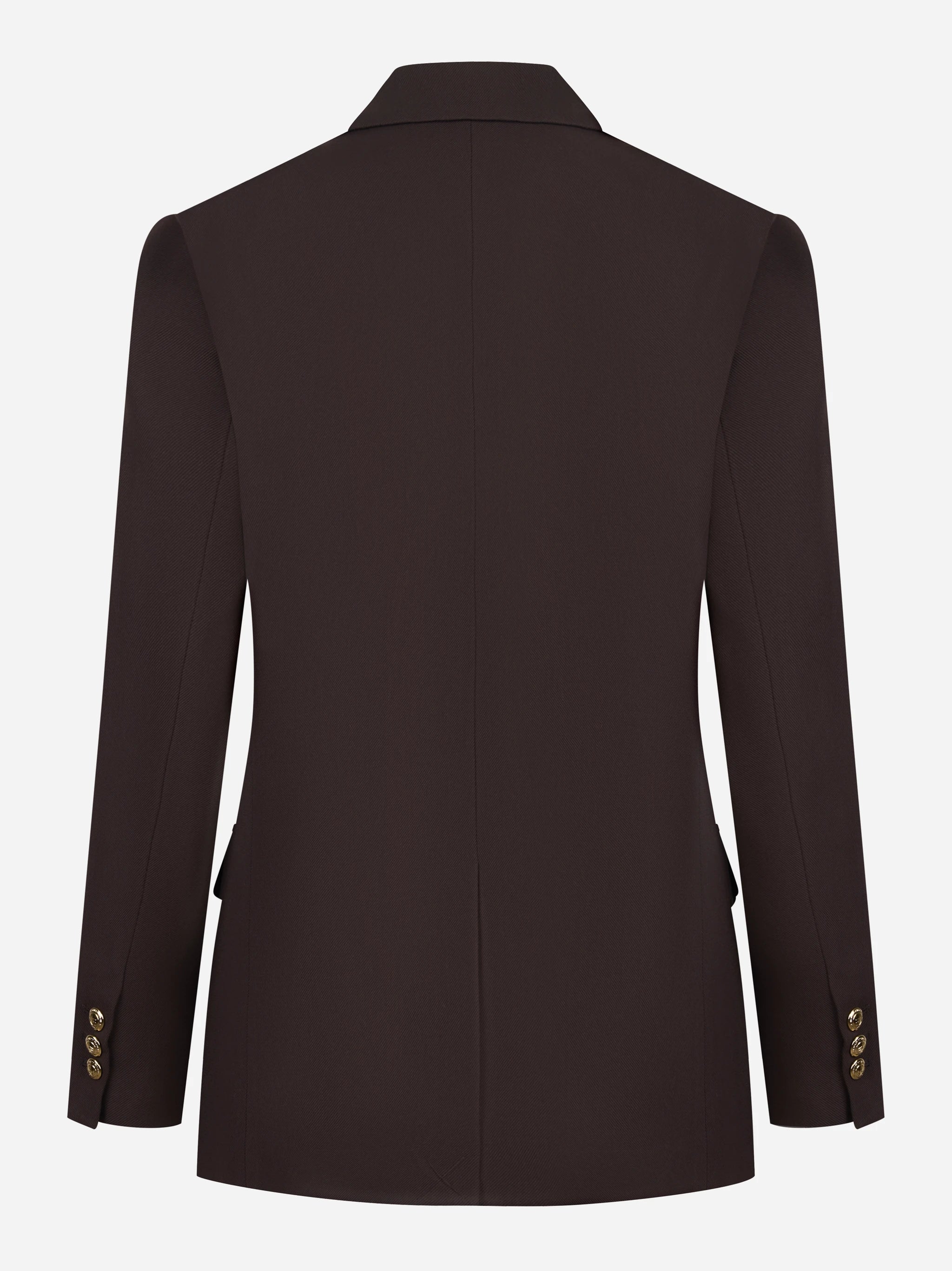 Blazer marrone doppiopetto in gabardina