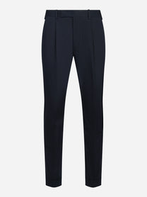 Pantalone Rebel in cotone e seta stretch blu
