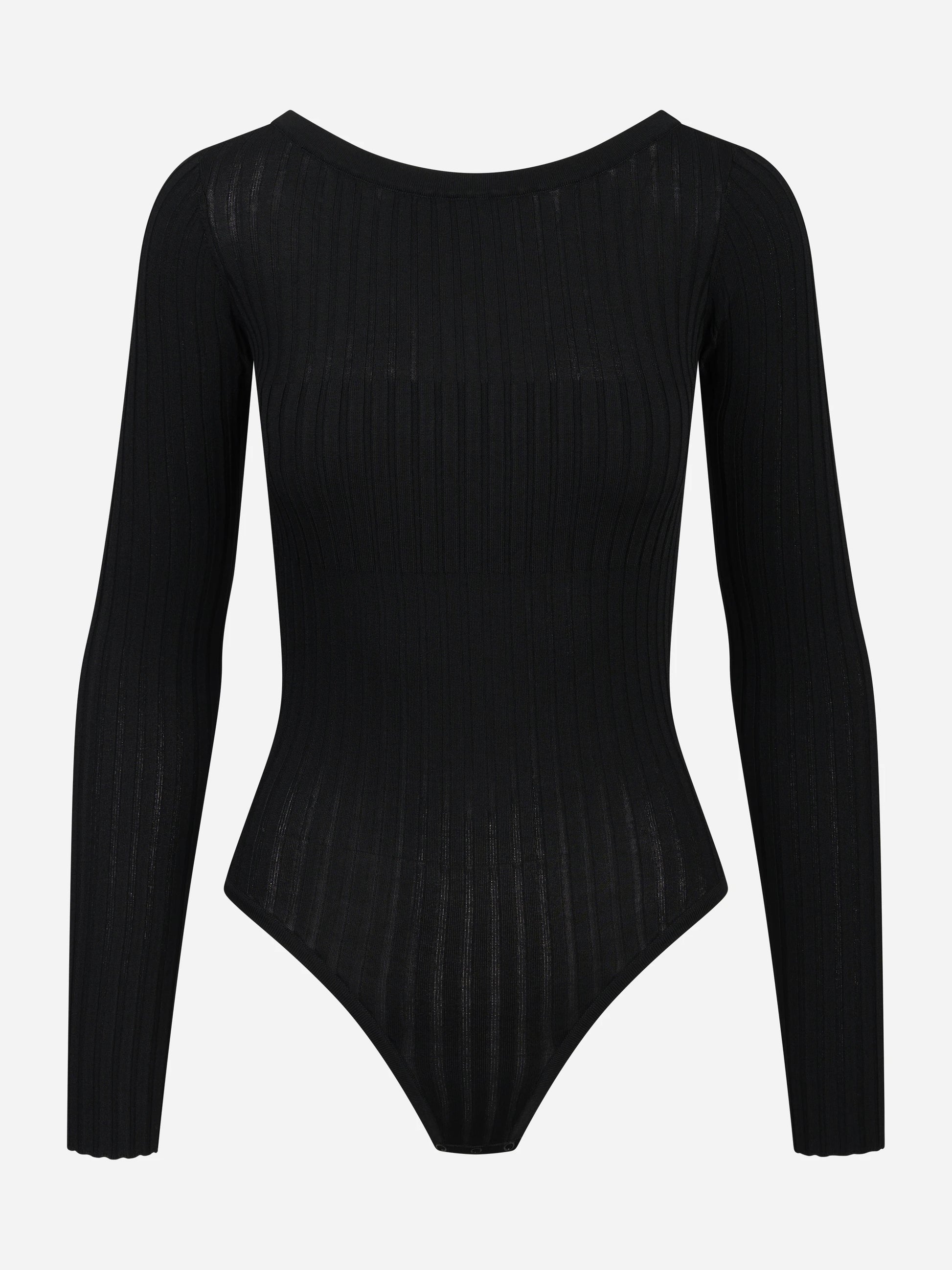 Body in maglia nero con trasparenze