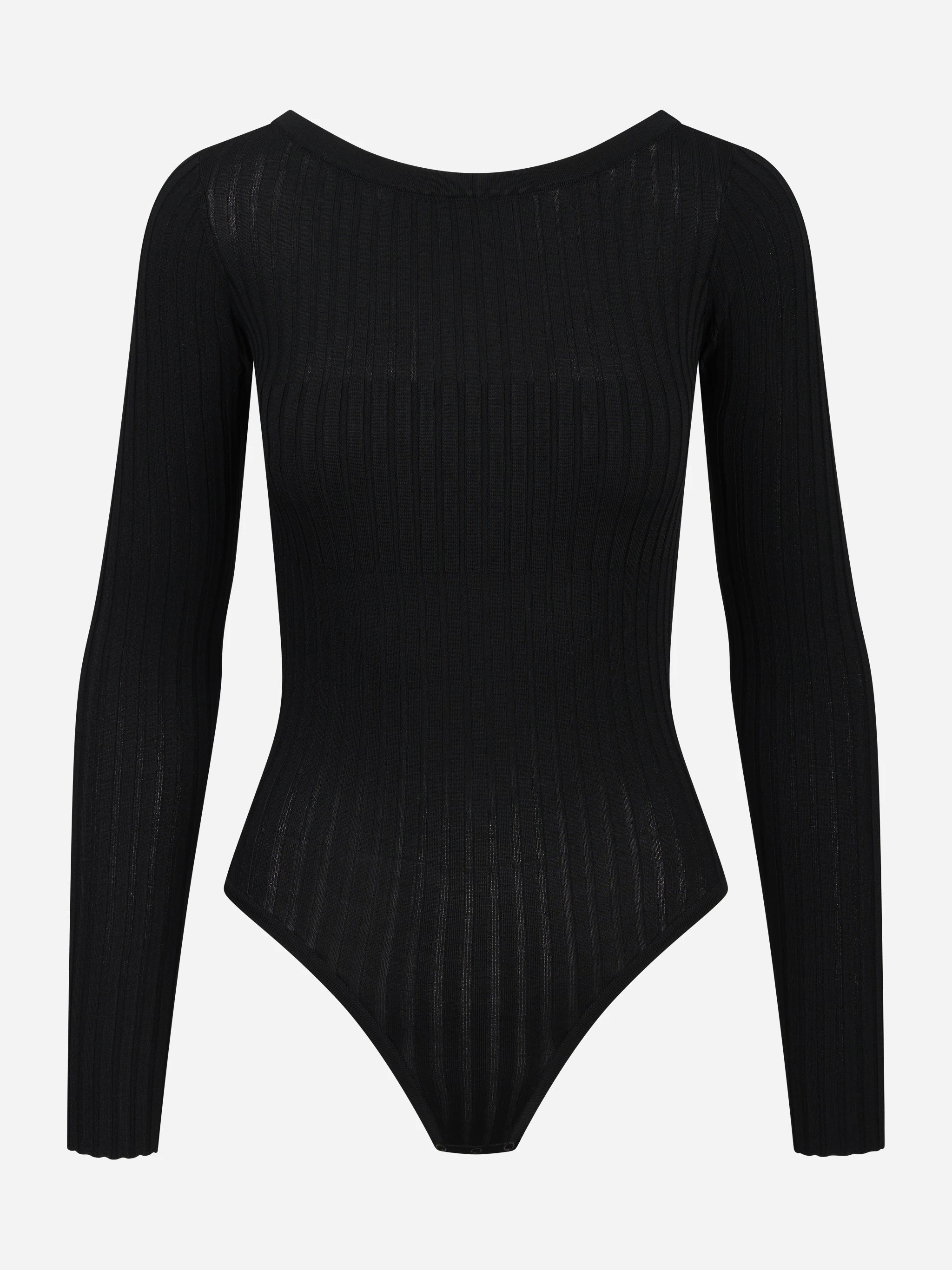Body in maglia nero con trasparenze