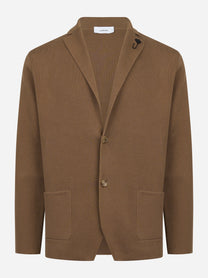 Giacca maglia in cotone marrone