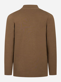 Giacca maglia in cotone marrone