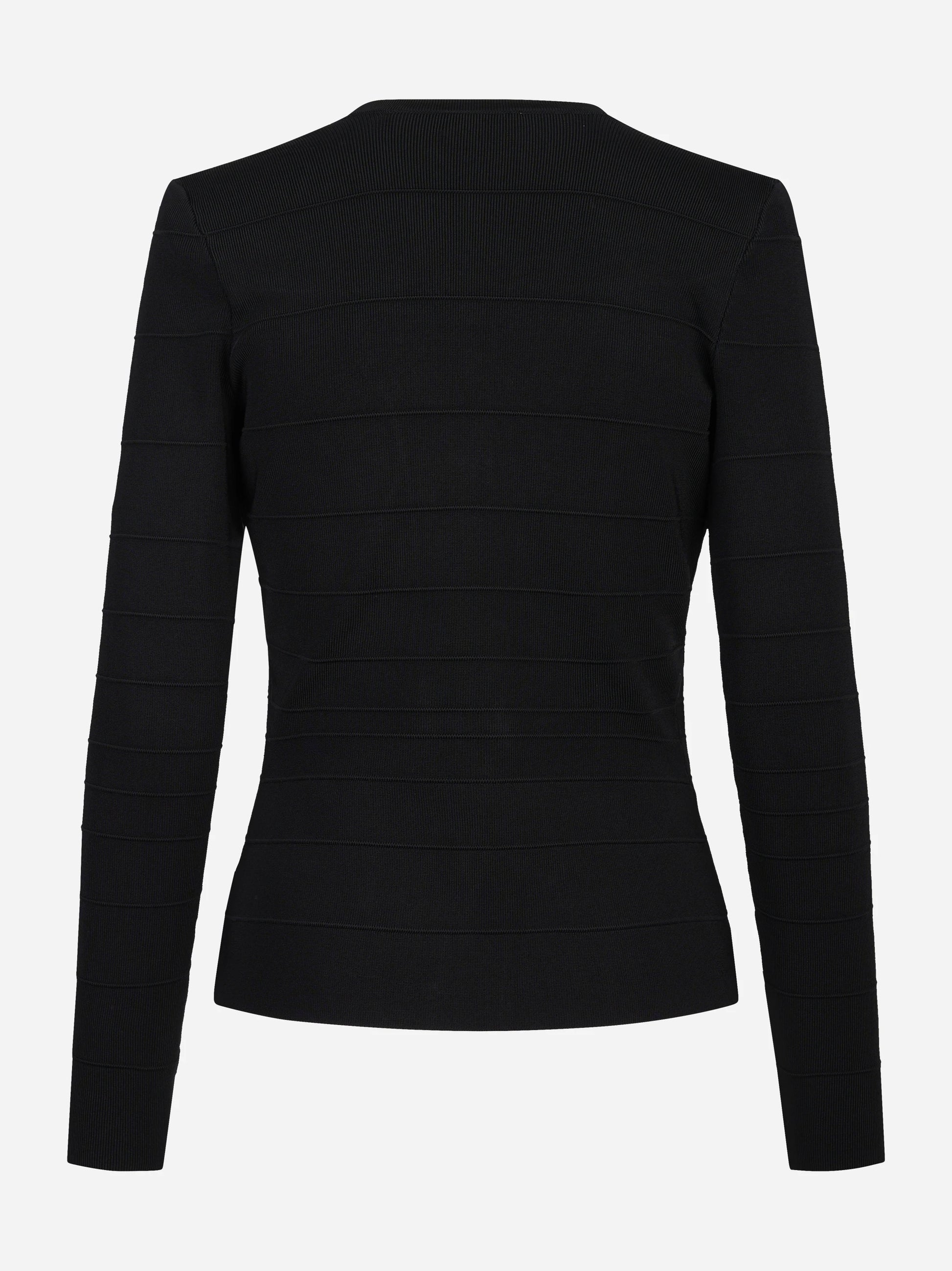 Giacca in maglia con bande a righe