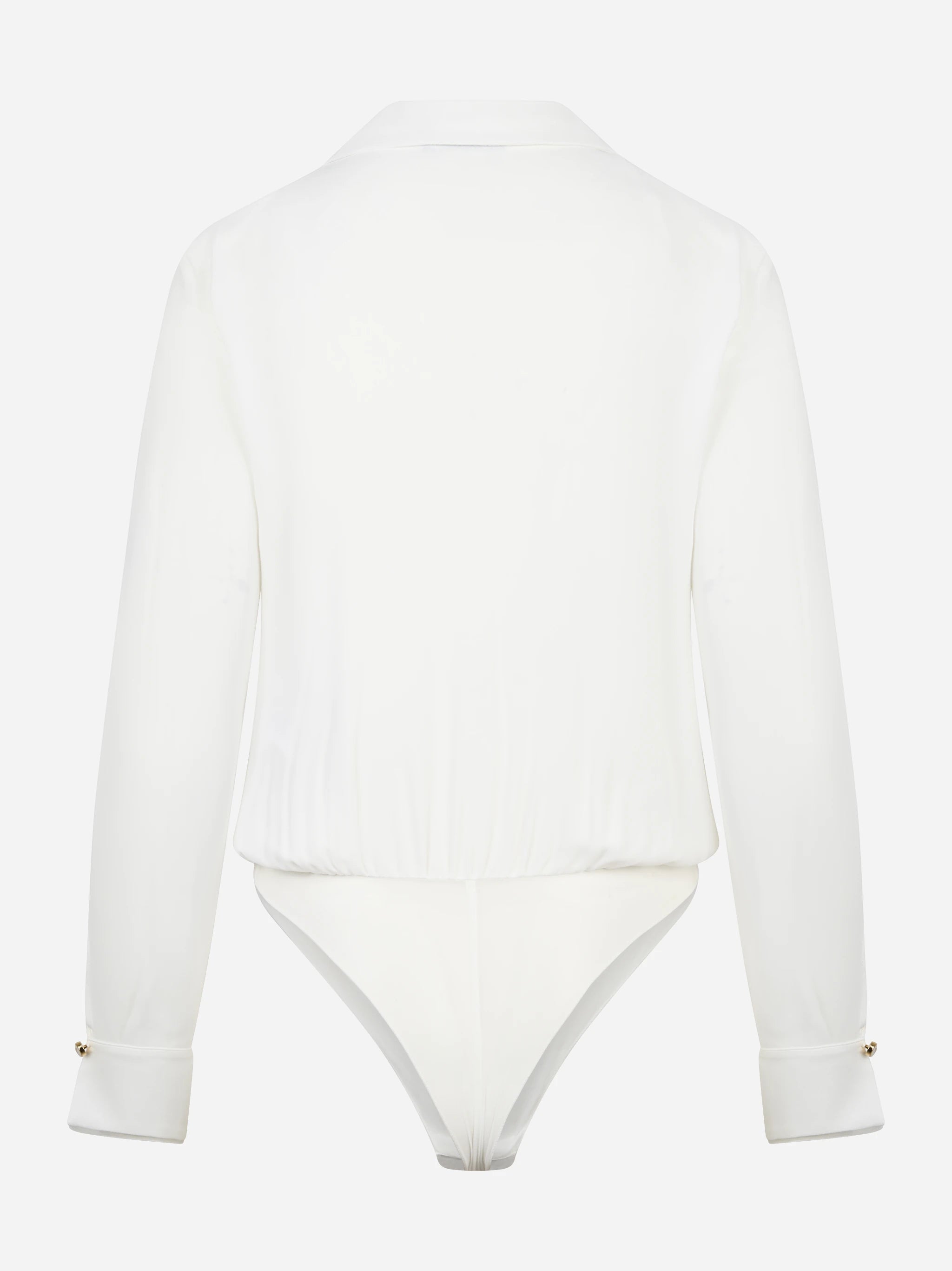 Body in georgette di viscosa bianco