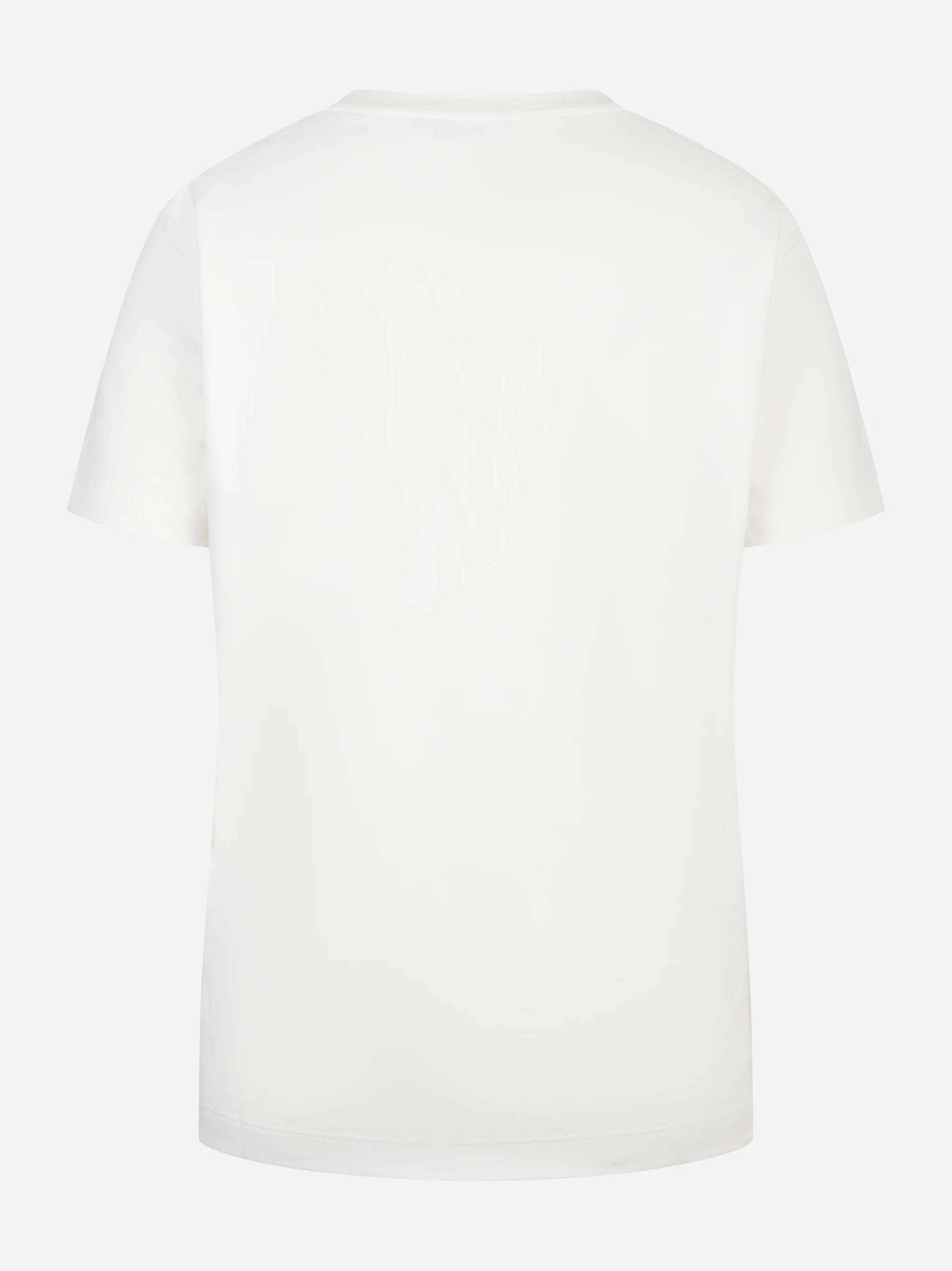 T-shirt girocollo bianca con logo