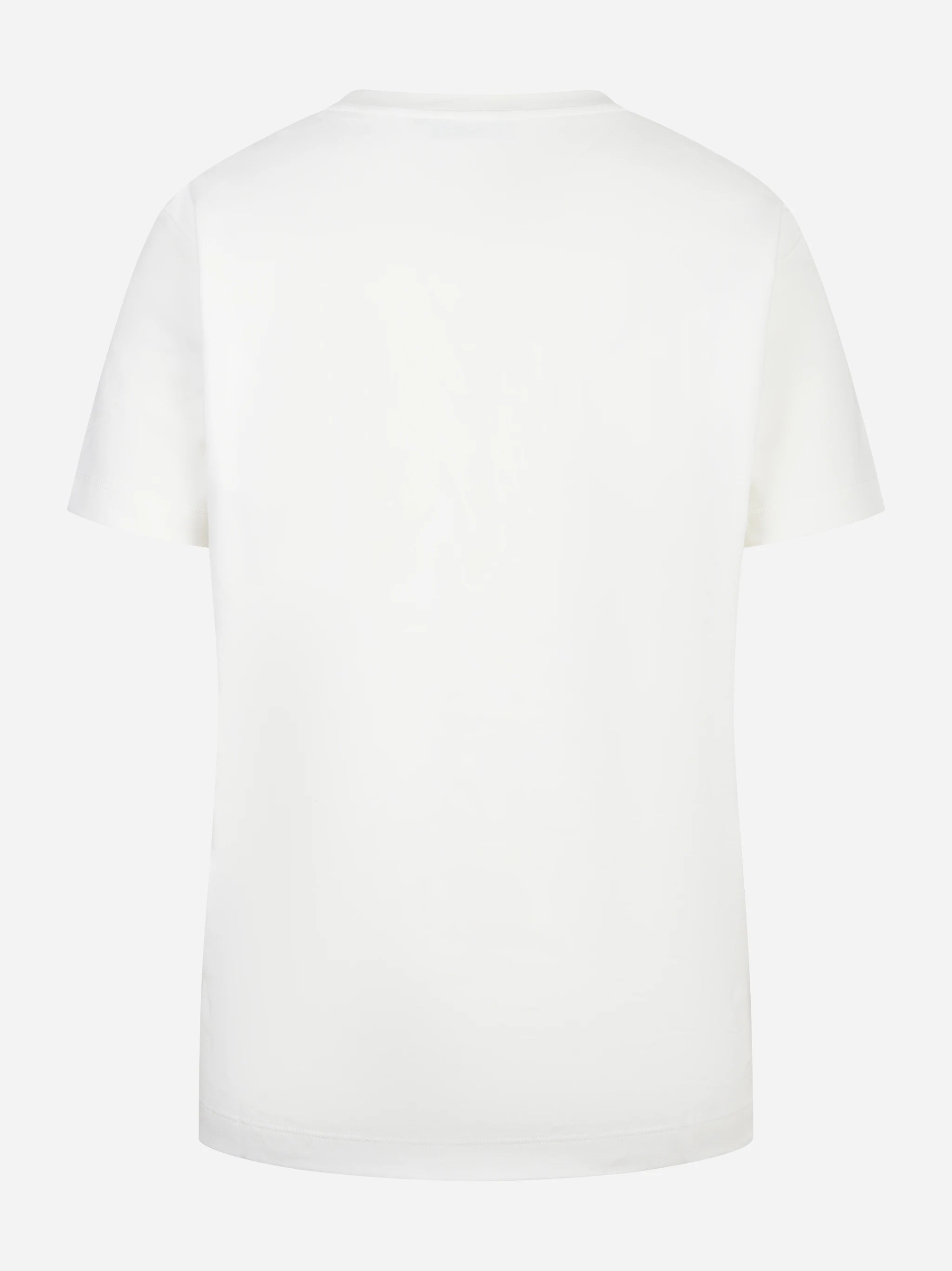 T-shirt girocollo bianca con logo