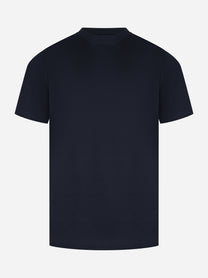 T-shirt manica corta in cotone blu