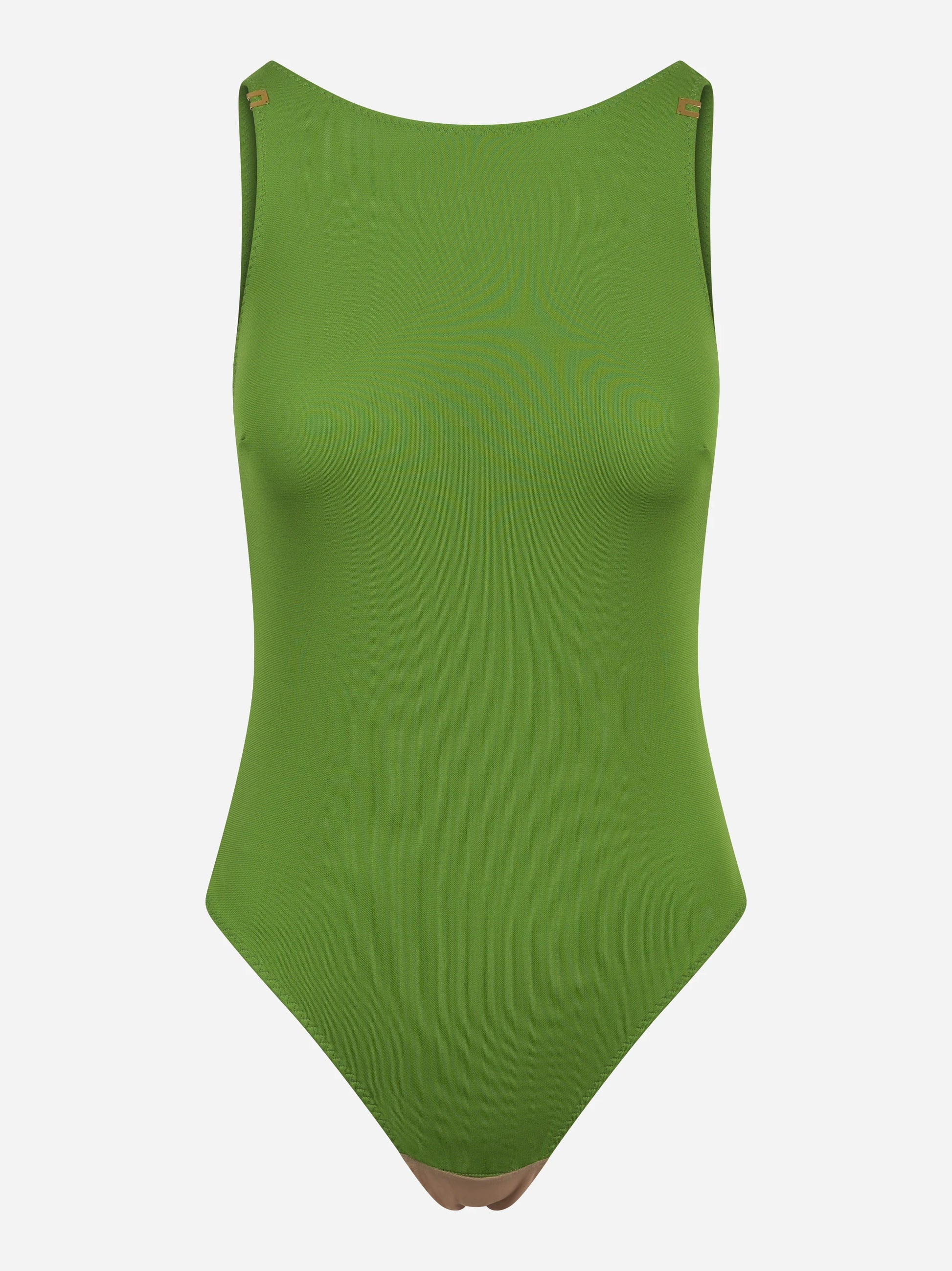 Body in jersey crepe con dettagli logo verde