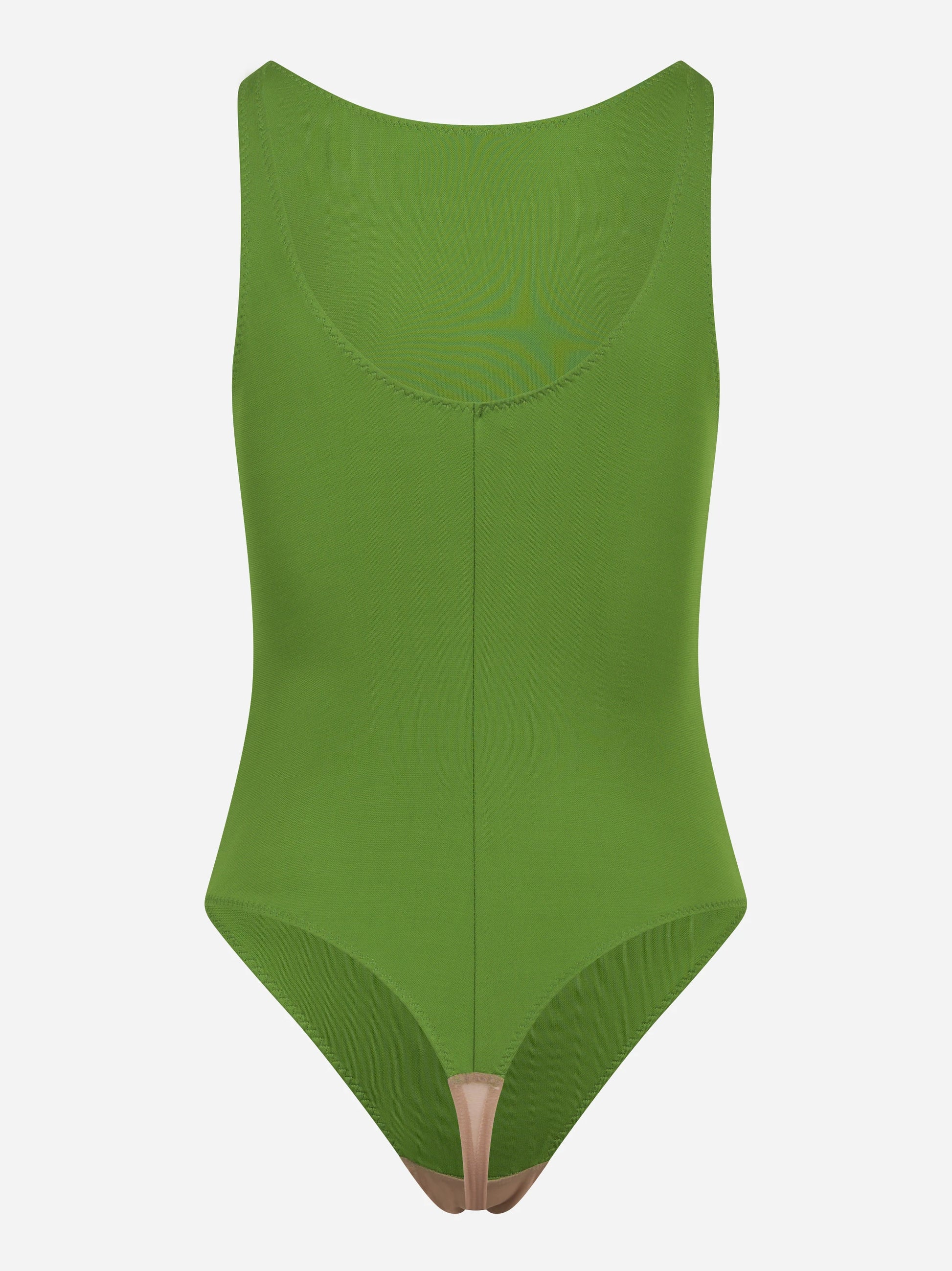 Body in jersey crepe con dettagli logo verde