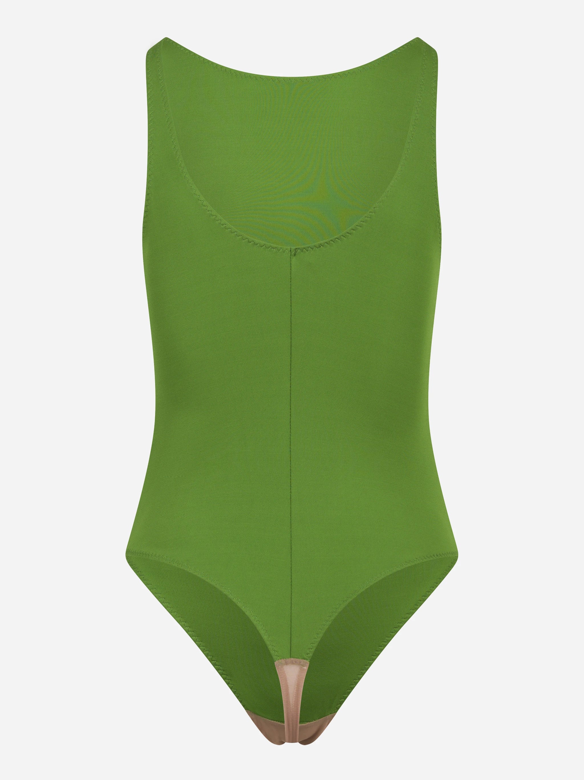 Body in jersey crepe con dettagli logo verde