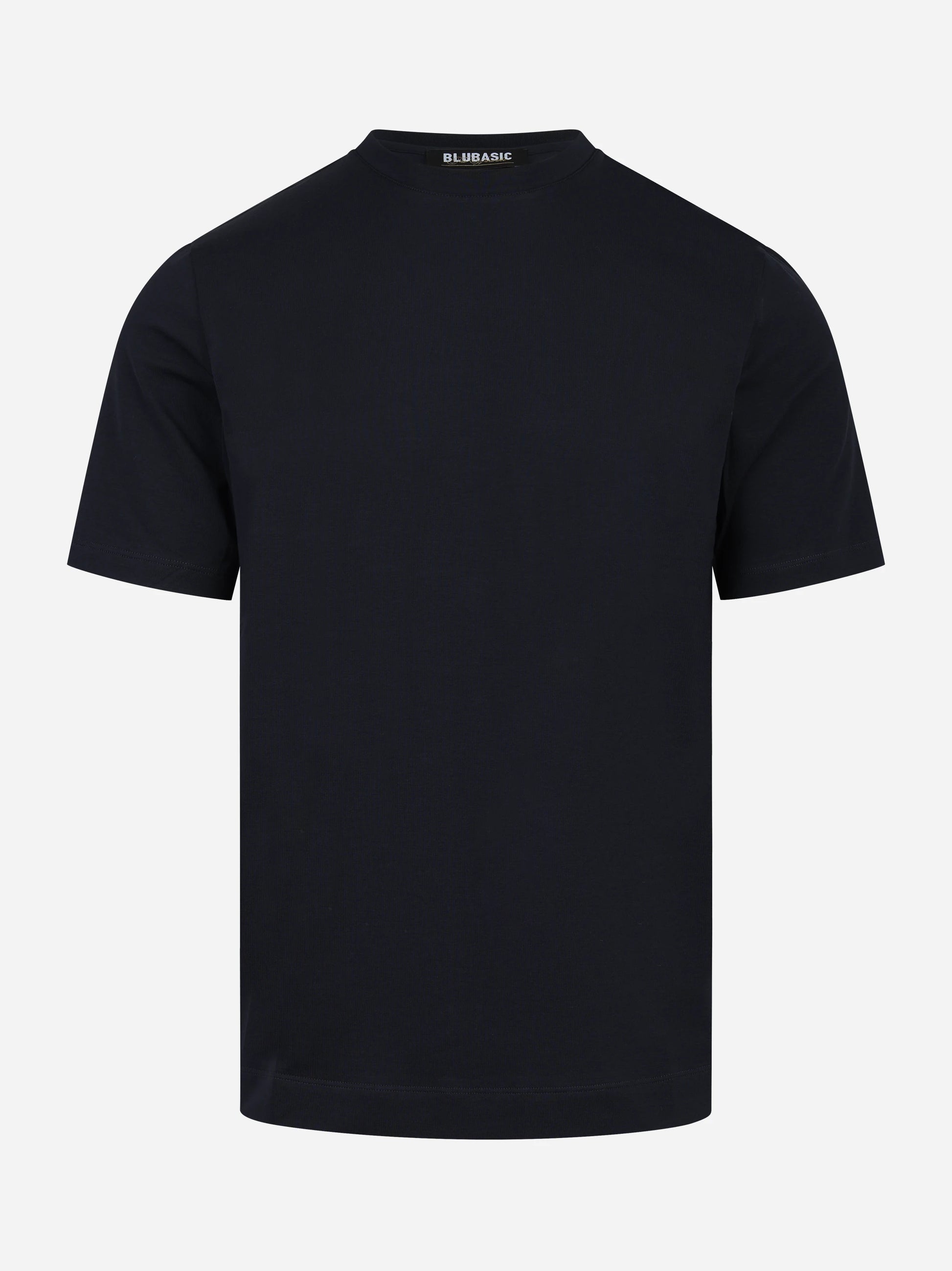 T-shirt manica corta blu in cotone ossigeno