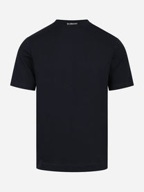 T-shirt manica corta blu in cotone ossigeno
