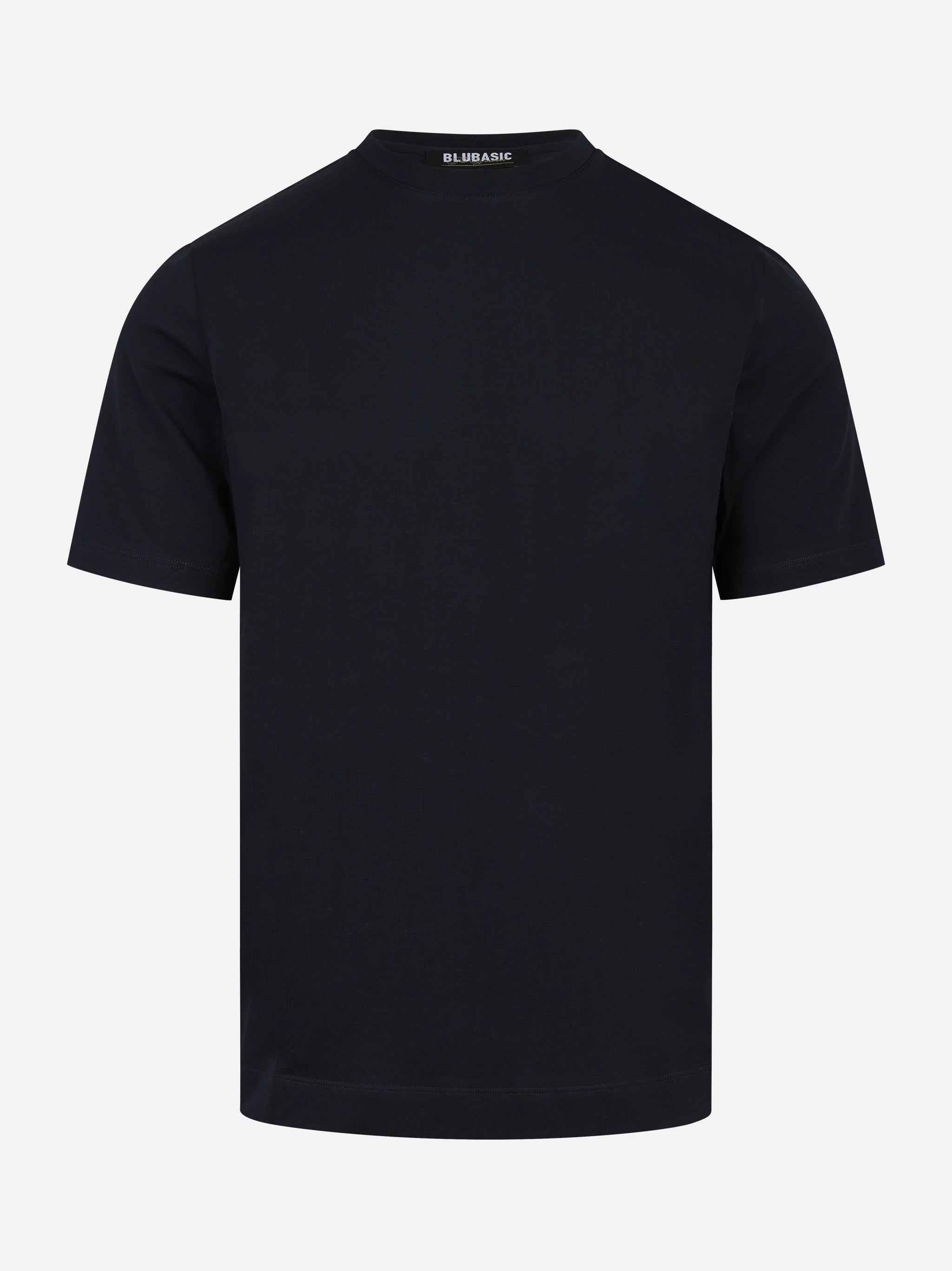 T-shirt manica corta blu in cotone ossigeno
