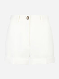 Shorts in crepe leggero bianco