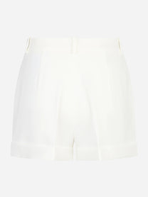Shorts in crepe leggero bianco