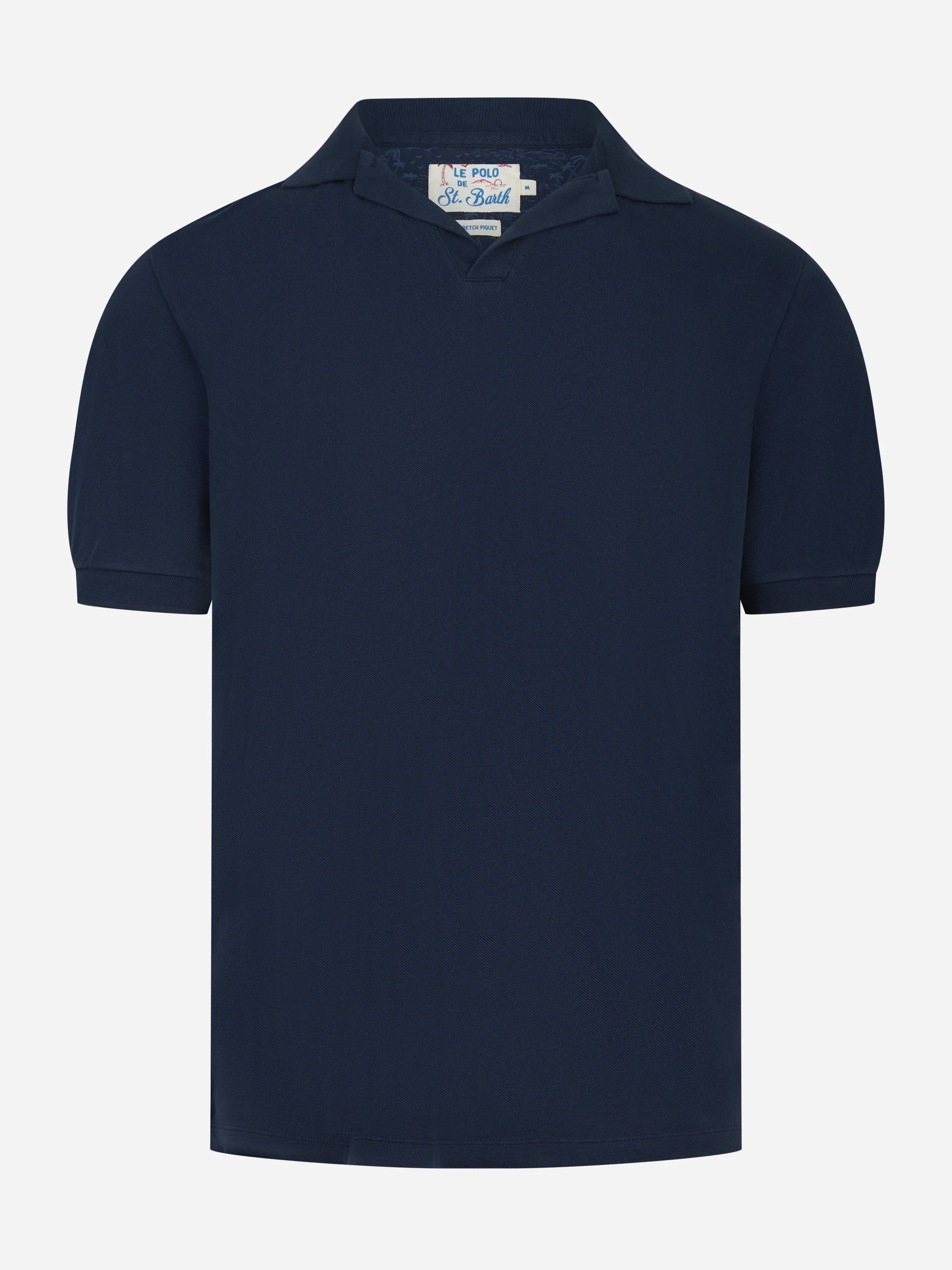 Polo skipper Charles in cotone stertch blu