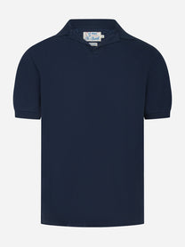 Polo skipper Charles in cotone stertch blu