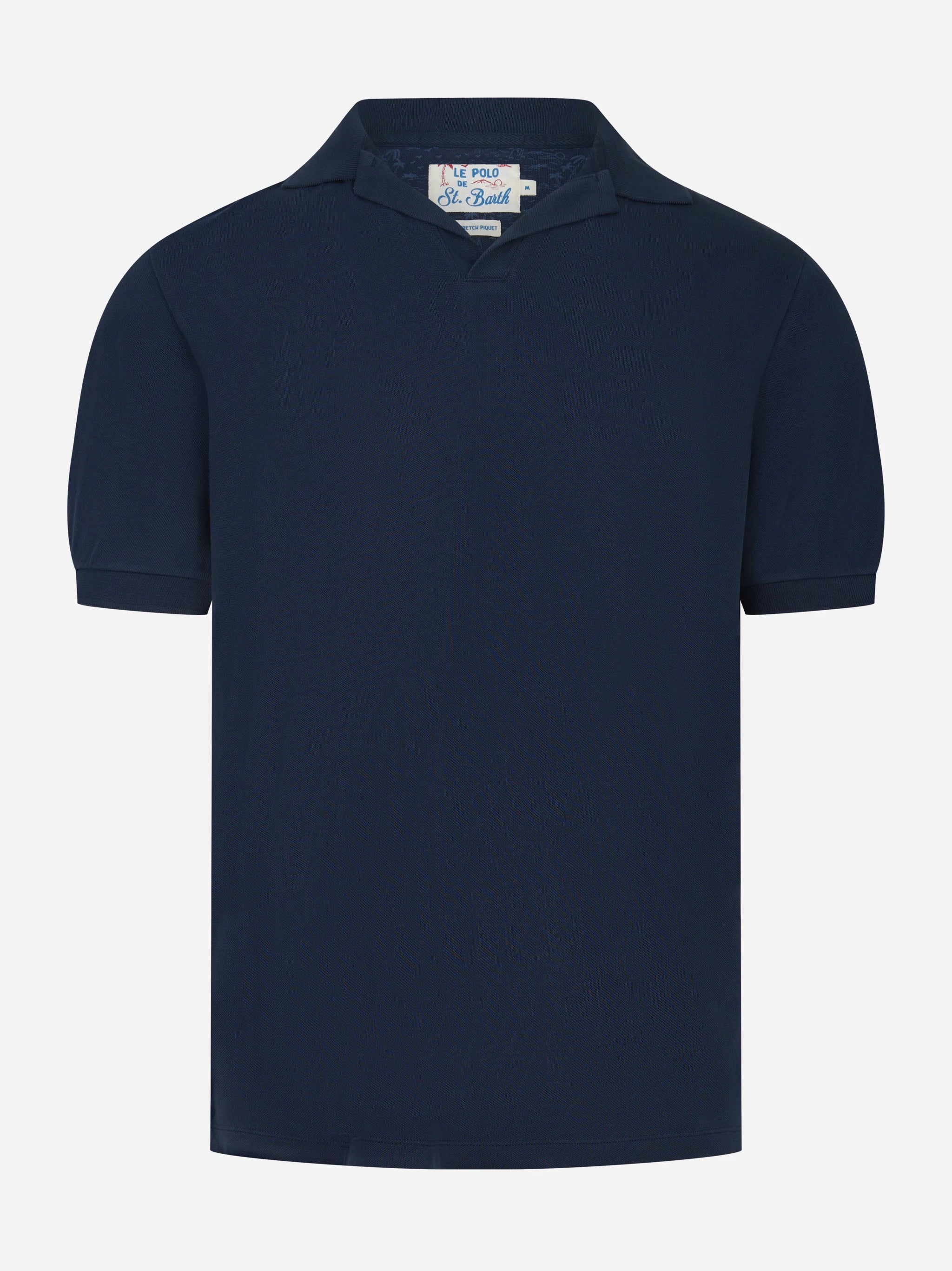 Polo skipper Charles in cotone stertch blu