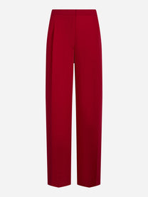 Pantalone con una pince in viscosa rosso