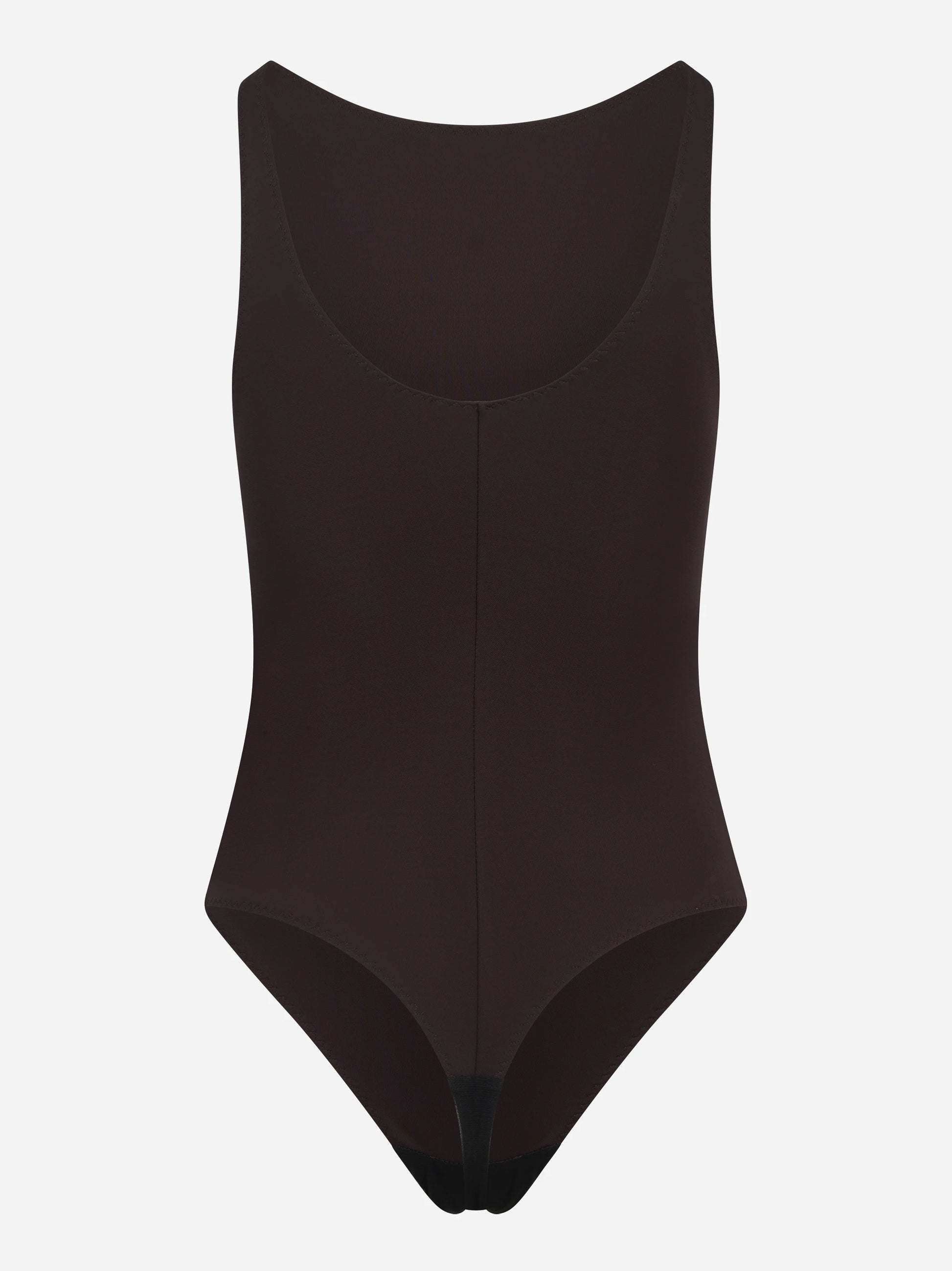 Body in jersey crepe con dettagli logo Marrone