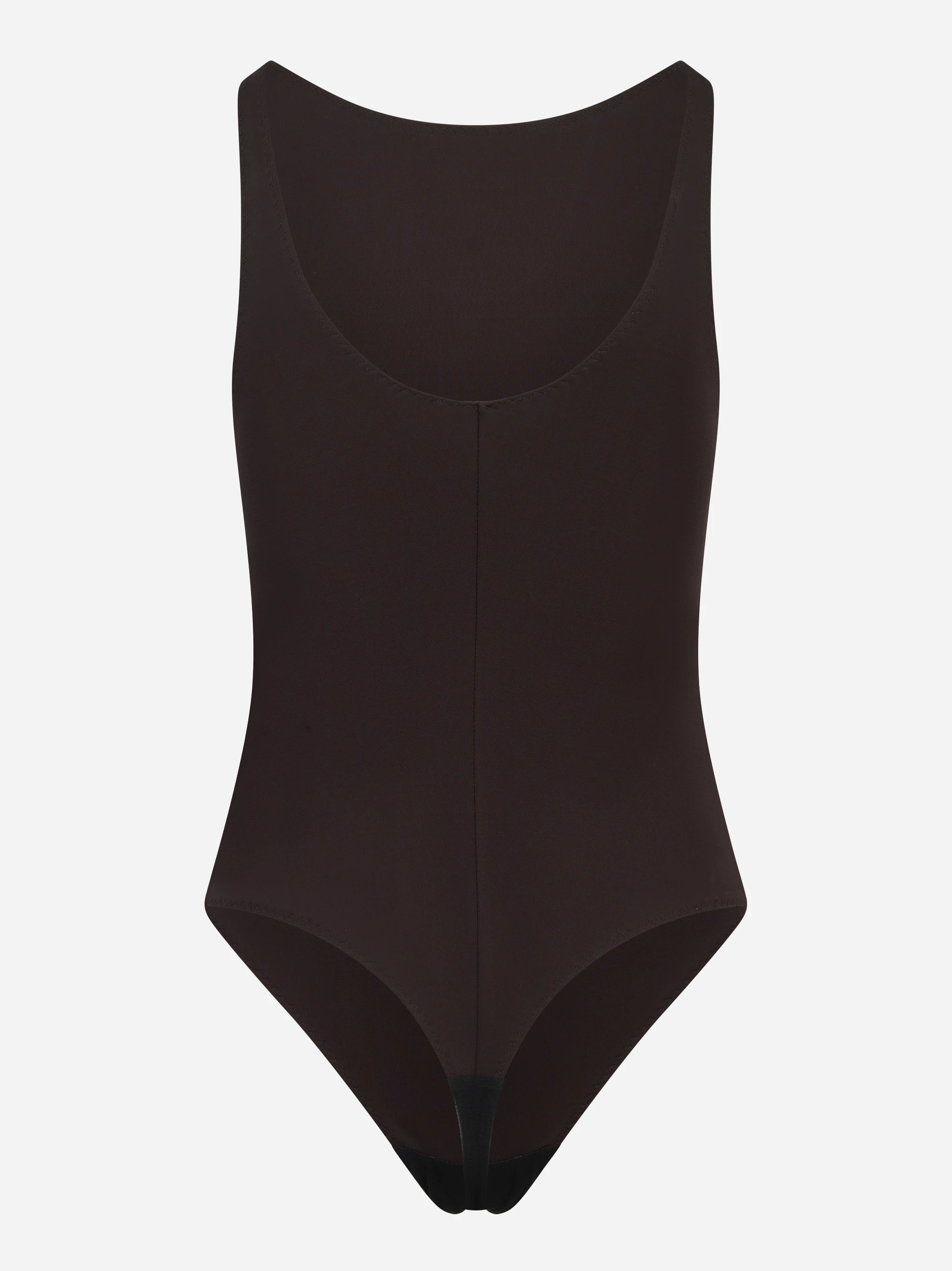 Body in jersey crepe con dettagli logo Marrone