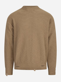 Maglia girocollo boxy fit in cotone