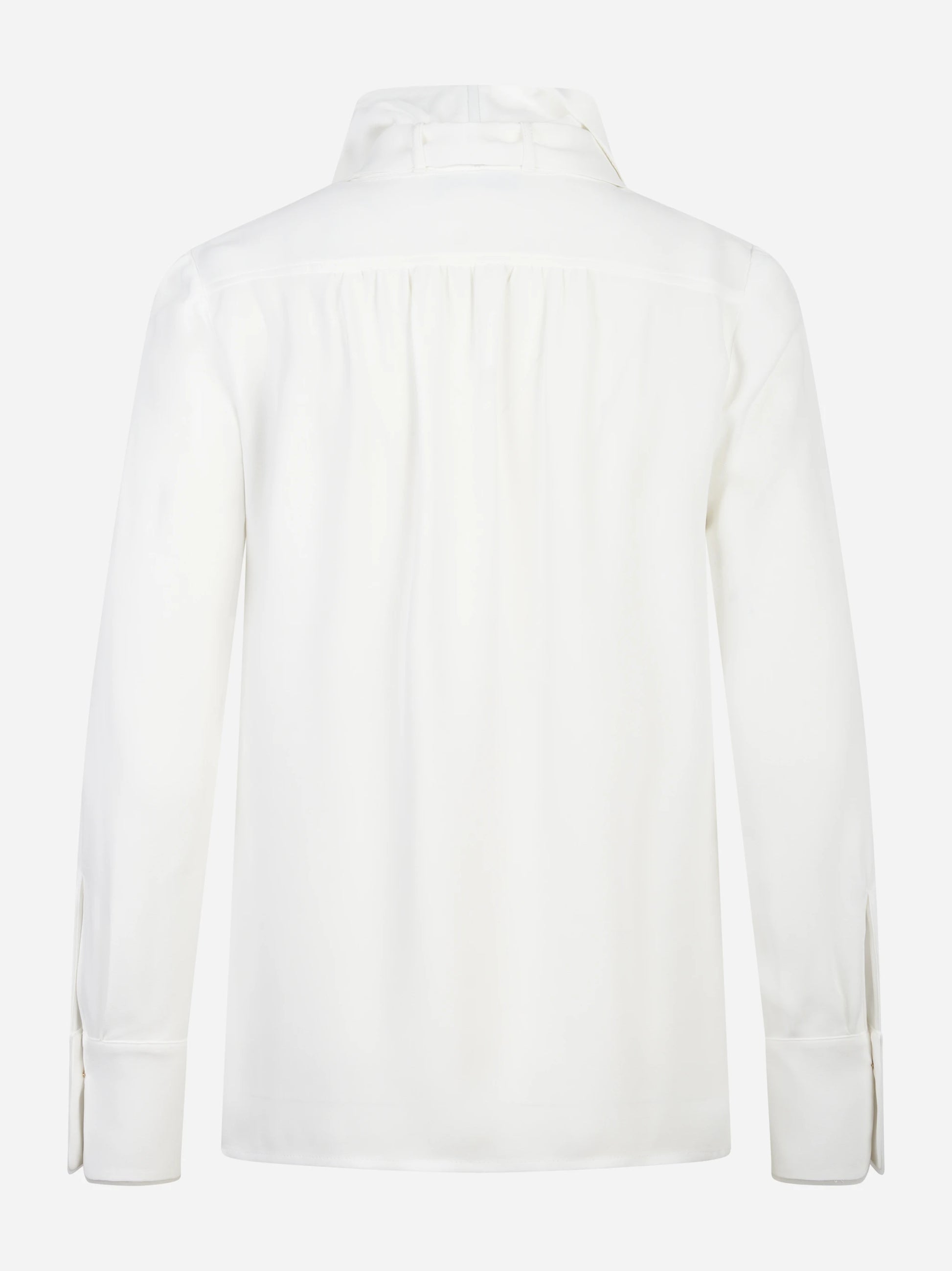 Camicia bianca in georgette di viscosa con fusciacca