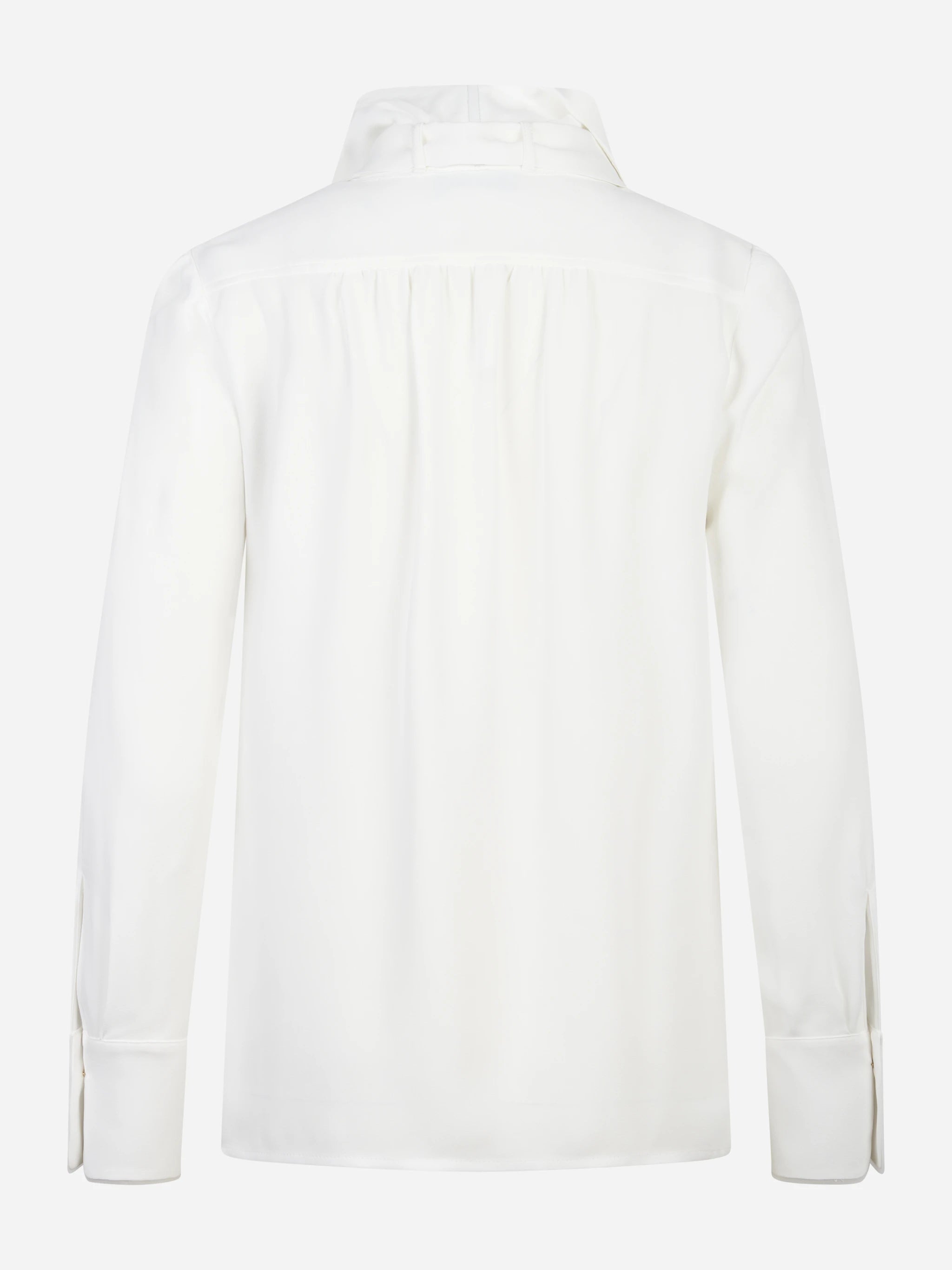 Camicia bianca in georgette di viscosa con fusciacca