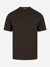 T-shirt manica corta marrone in cotone ossigeno