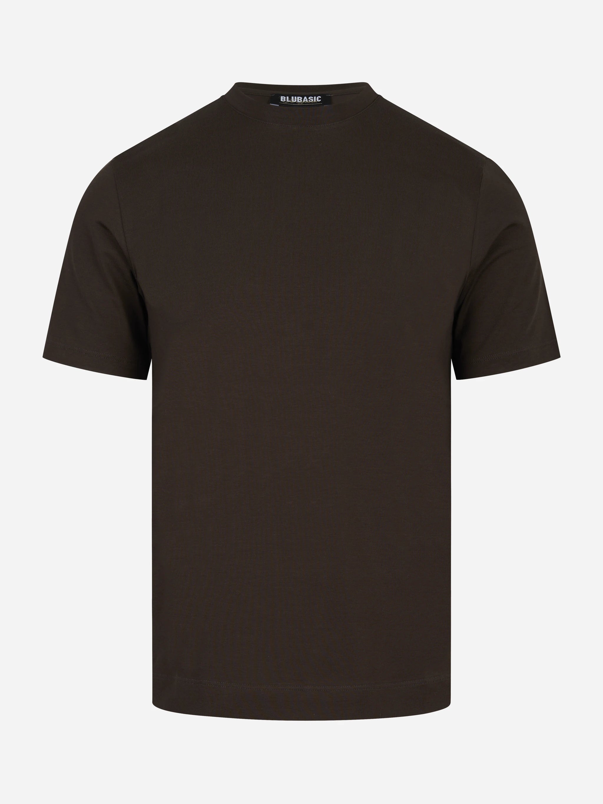 T-shirt manica corta marrone in cotone ossigeno