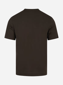 T-shirt manica corta marrone in cotone ossigeno