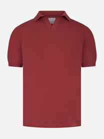 Polo skipper Sloan in cotone rosso