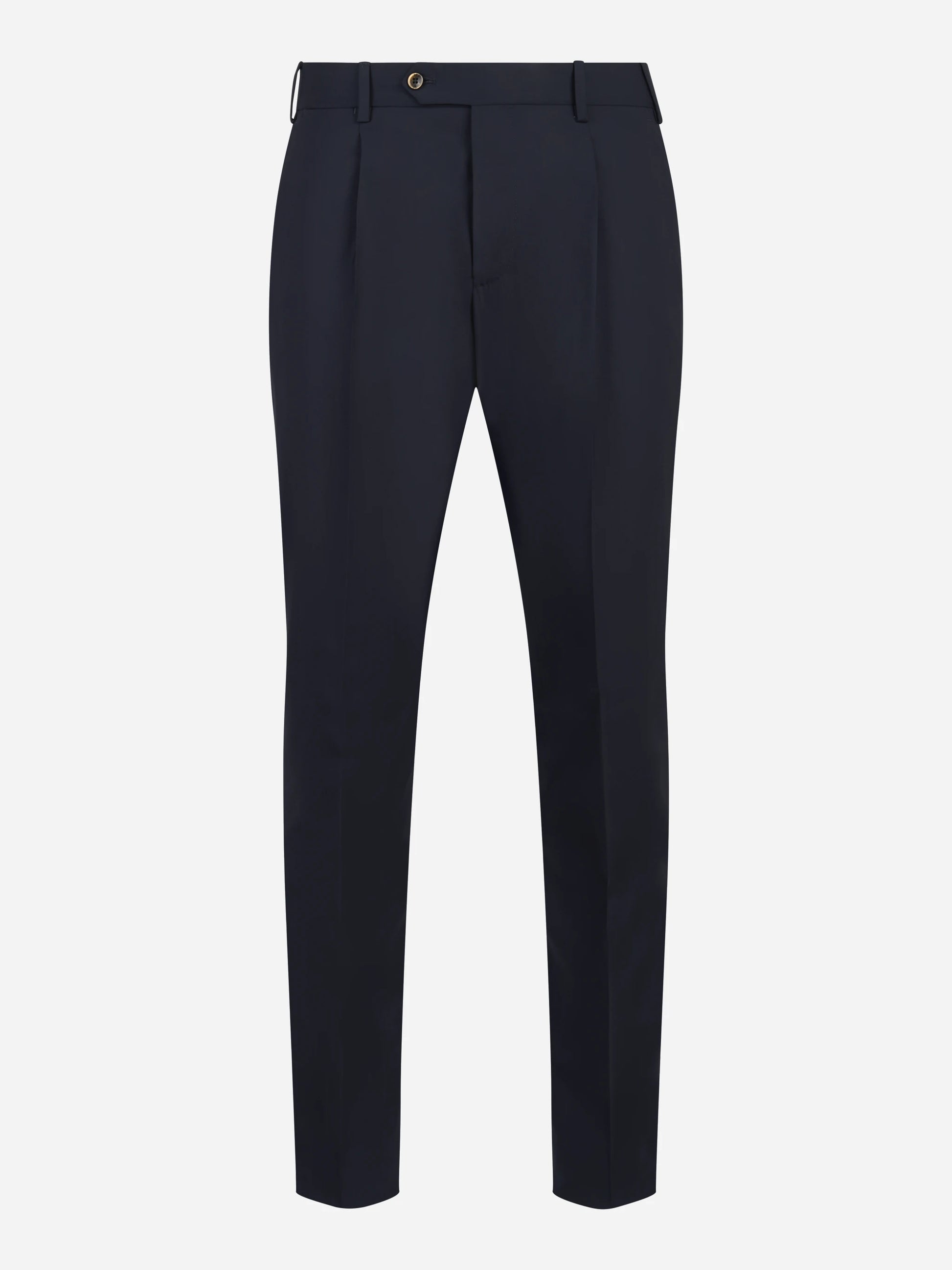 Pantalone Union con una pince in lana light blu