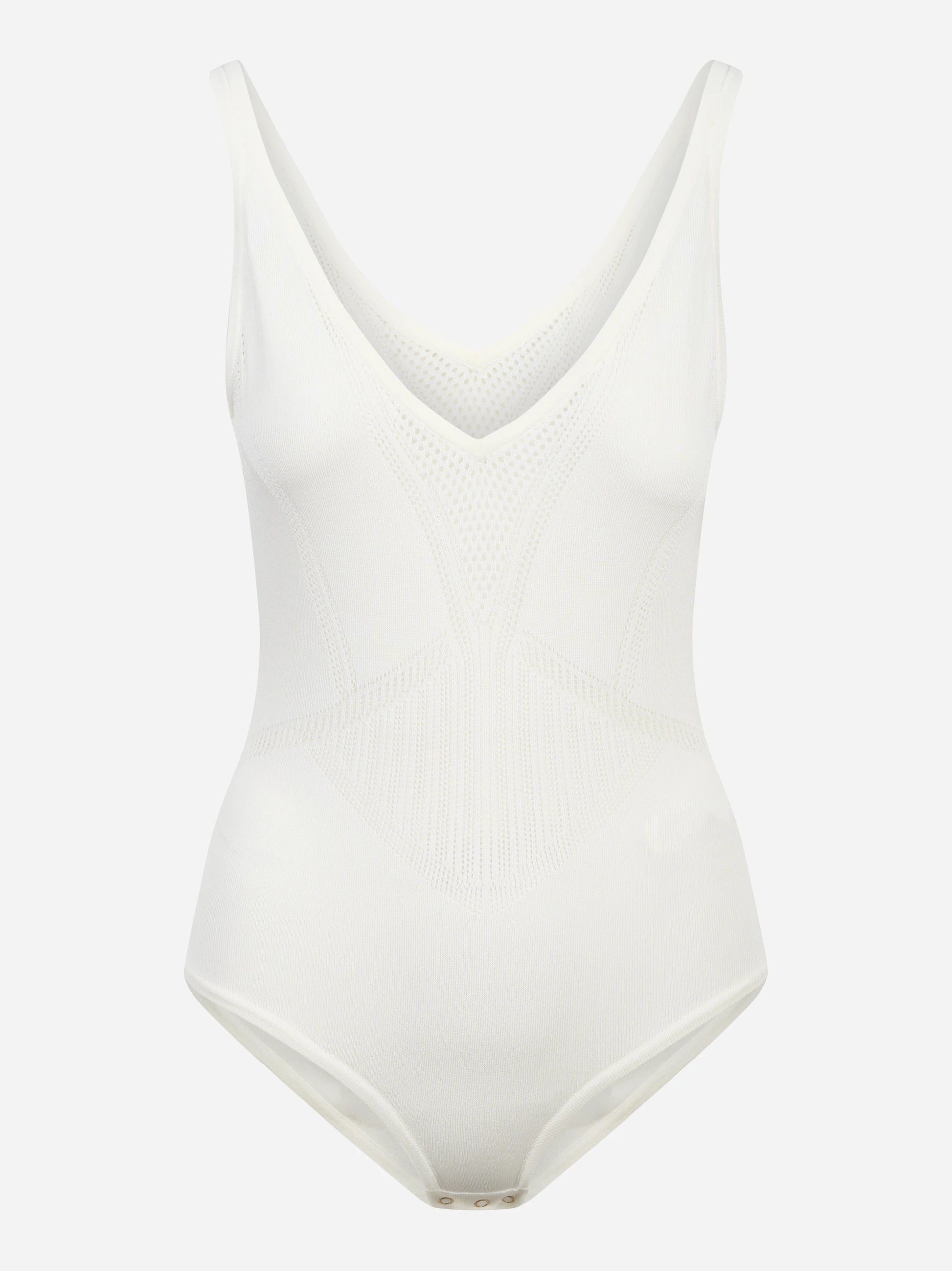 Body bianco in maglia traforata