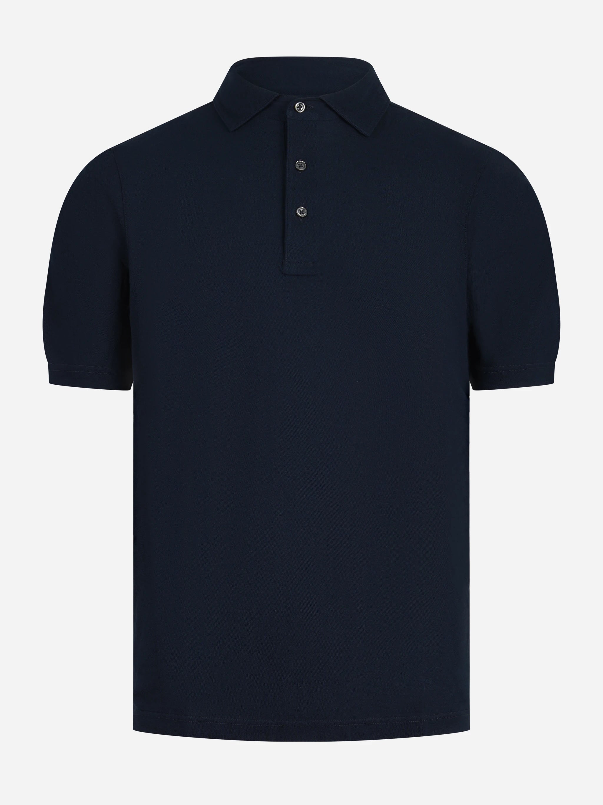 Polo manica corta in Piquet blu