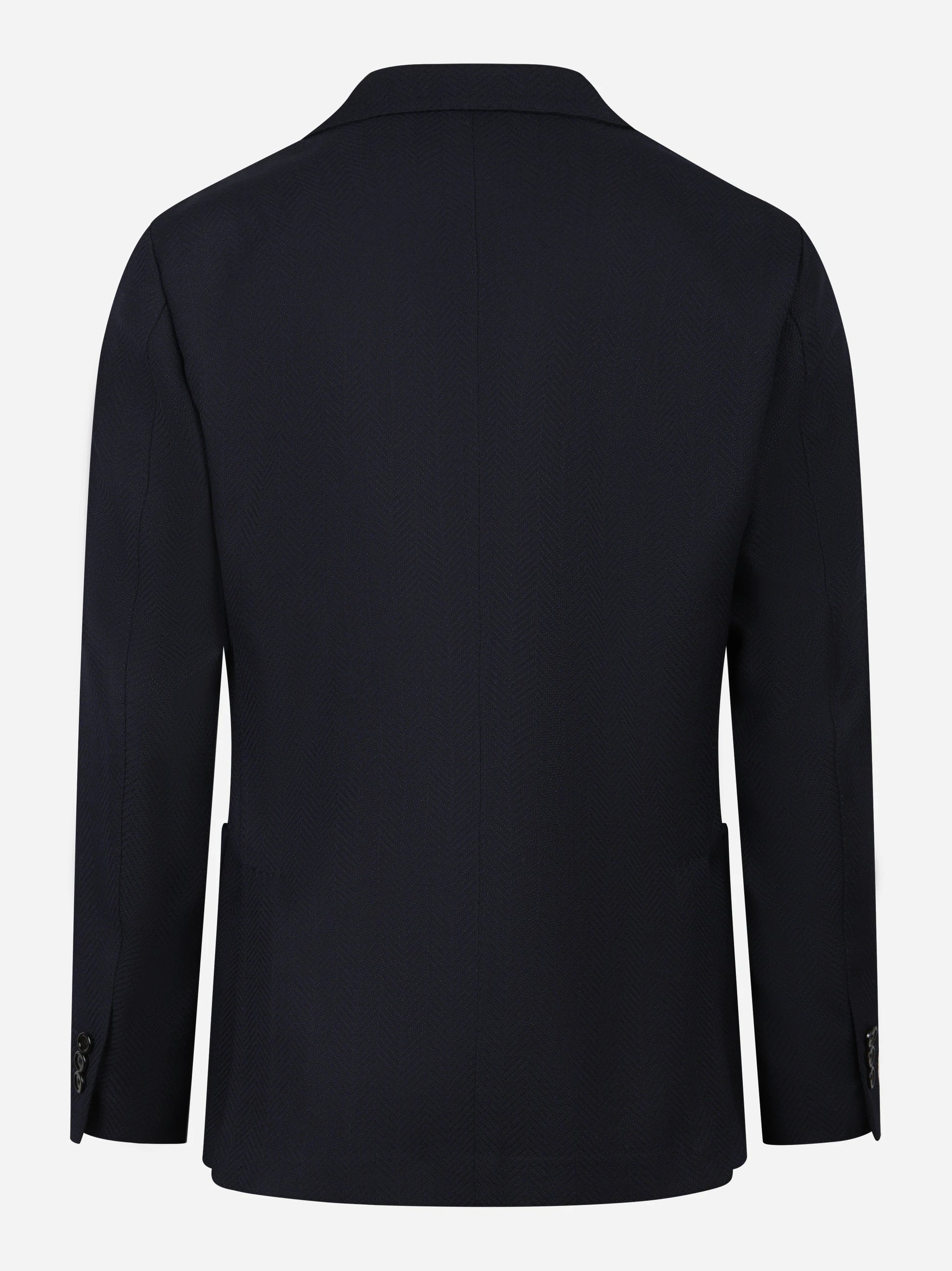 Blazer con tasche a toppa in lana blu