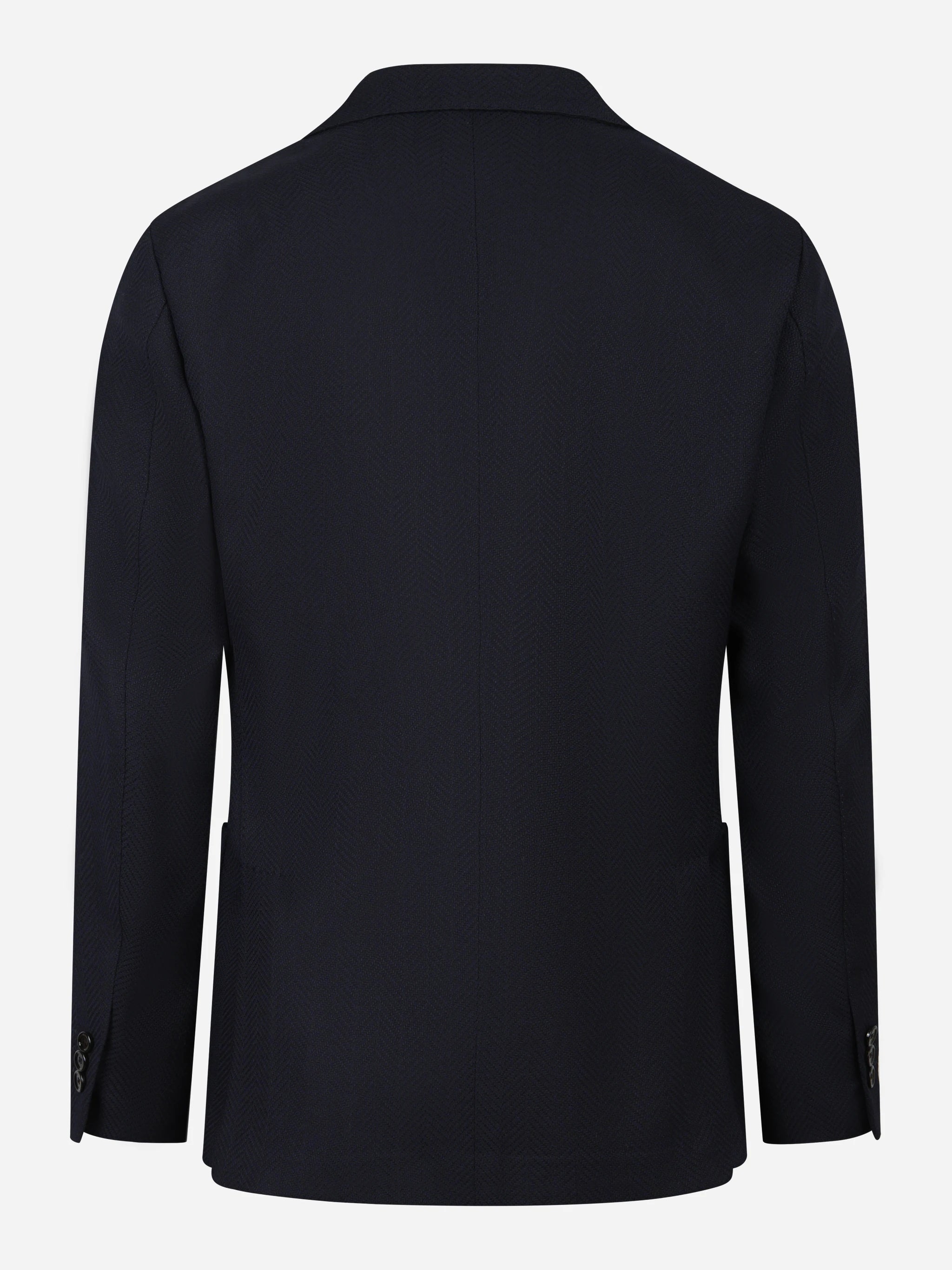 Blazer con tasche a toppa in lana blu