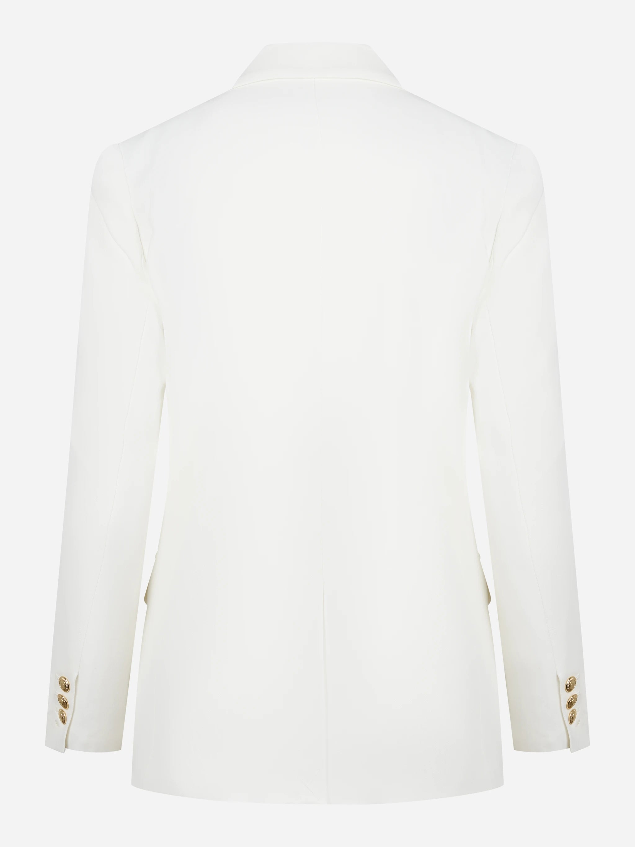 Blazer bianco doppiopetto in gabardina