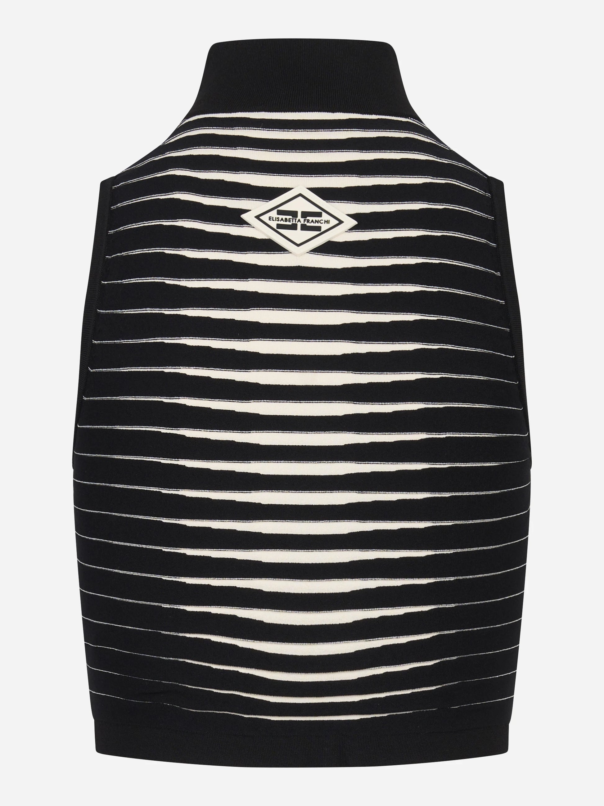 Top in maglia a righe degradé