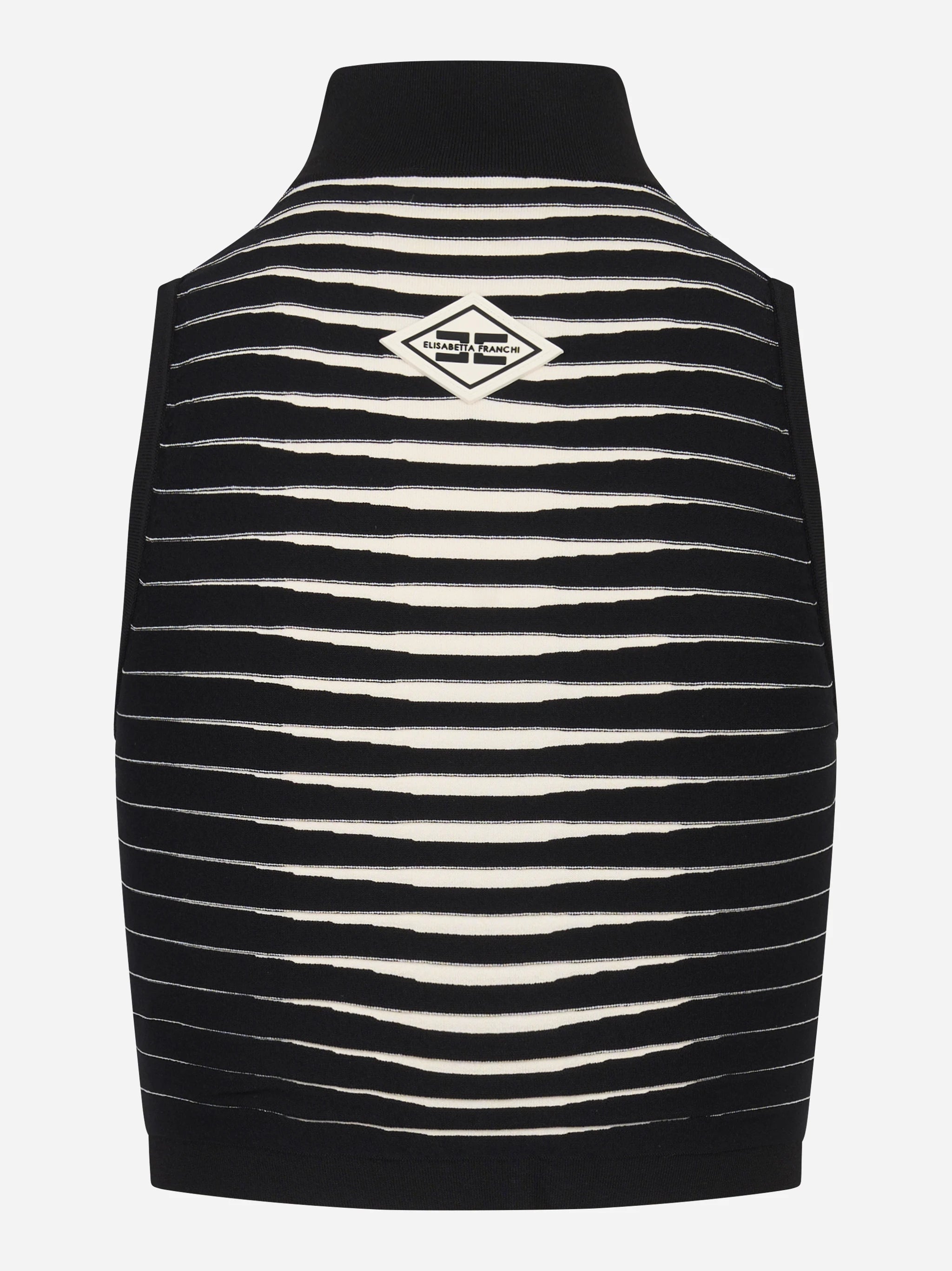 Top in maglia a righe degradé