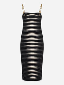 Abito in maglia con zebra jacquard