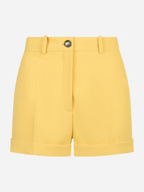 Shorts in crepe leggero giallo
