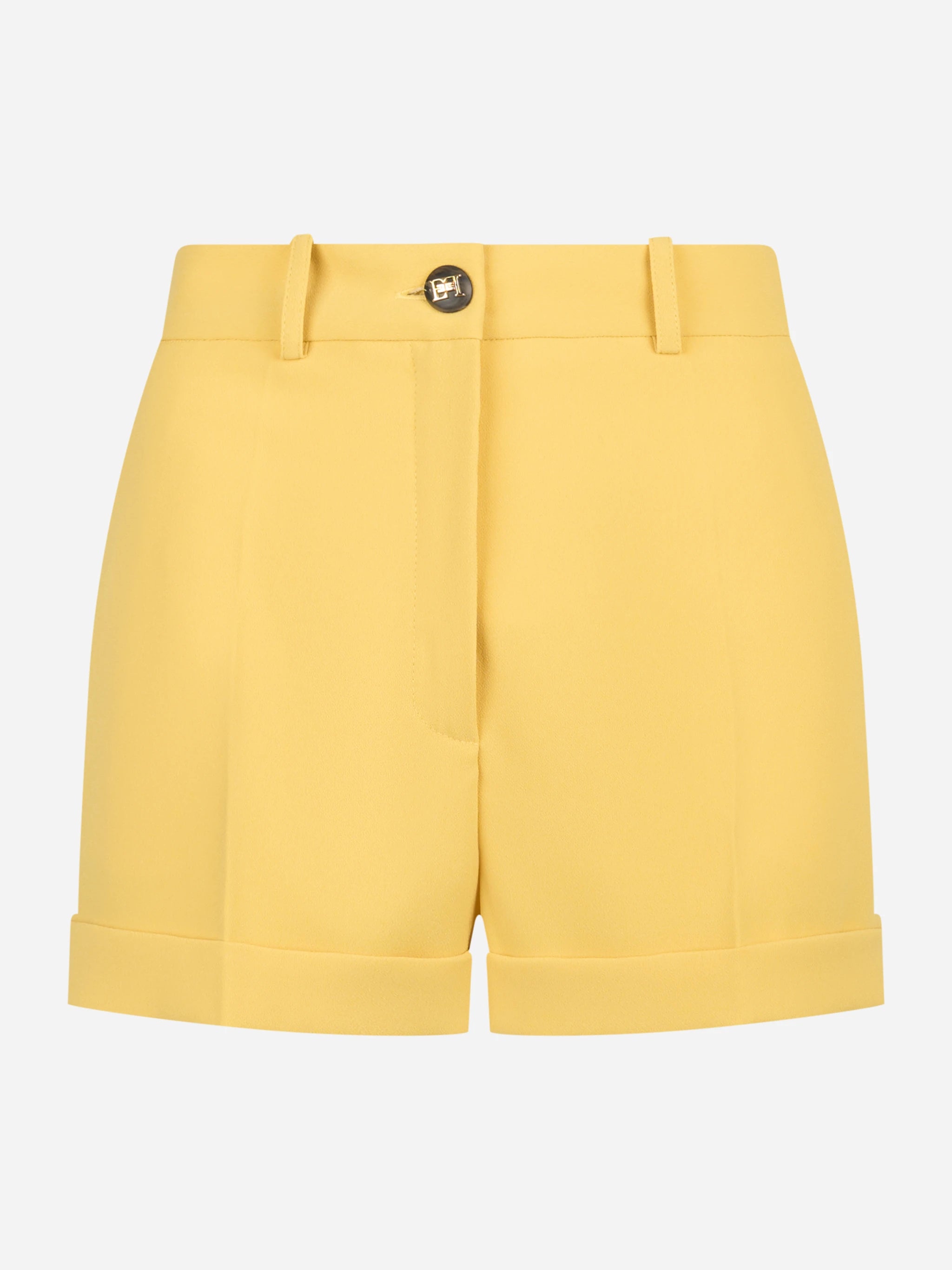 Shorts in crepe leggero giallo