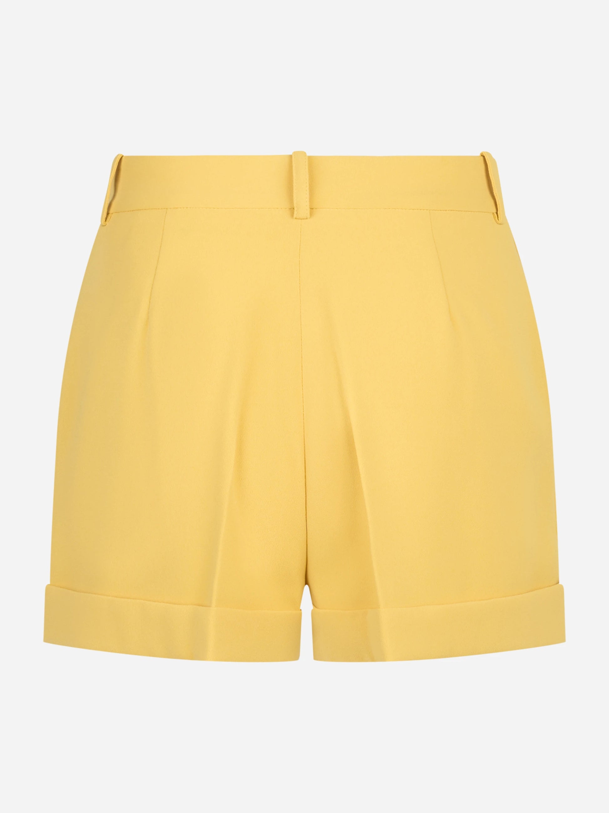 Shorts in crepe leggero giallo