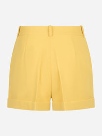 Shorts in crepe leggero giallo