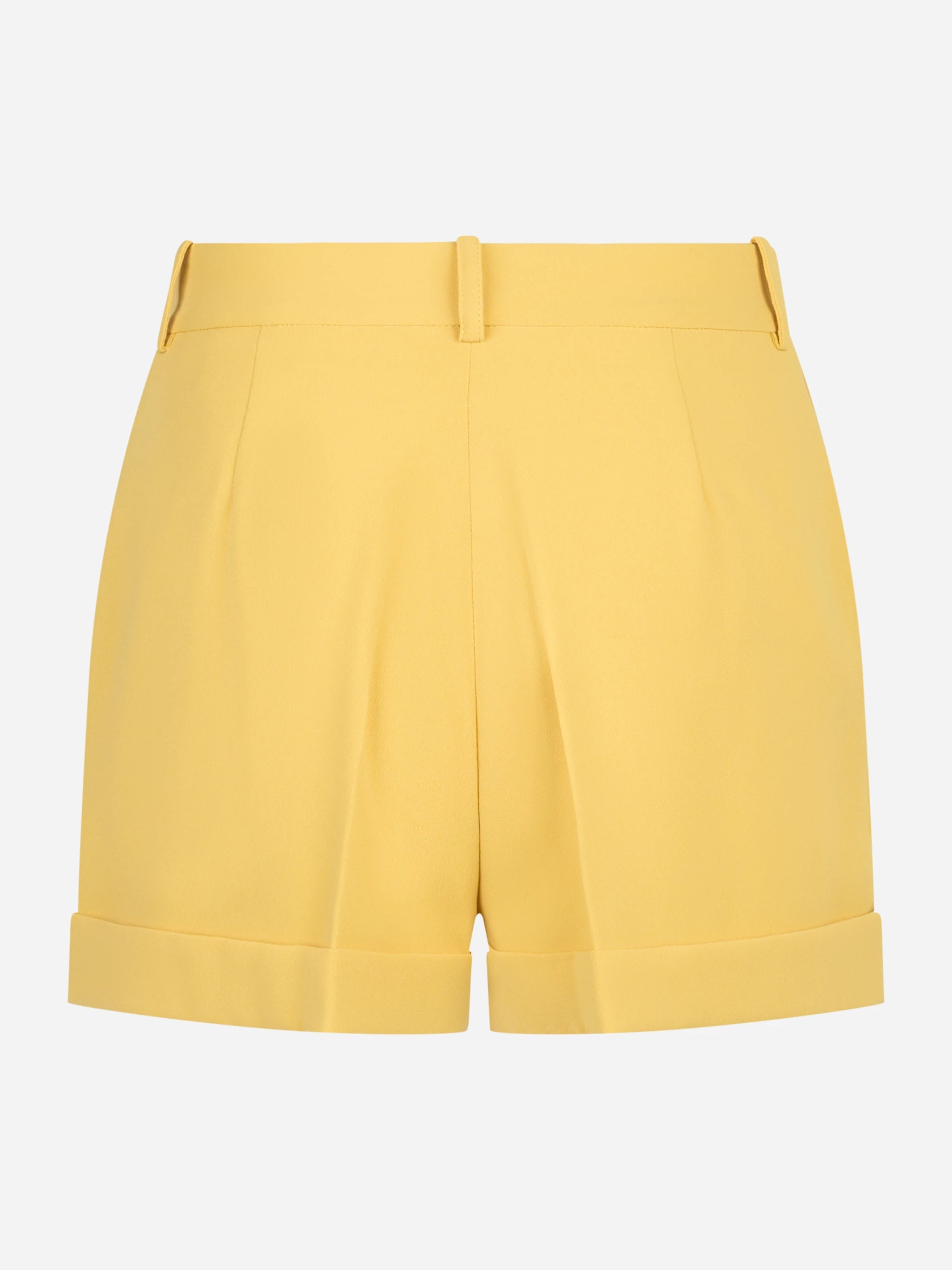 Shorts in crepe leggero giallo