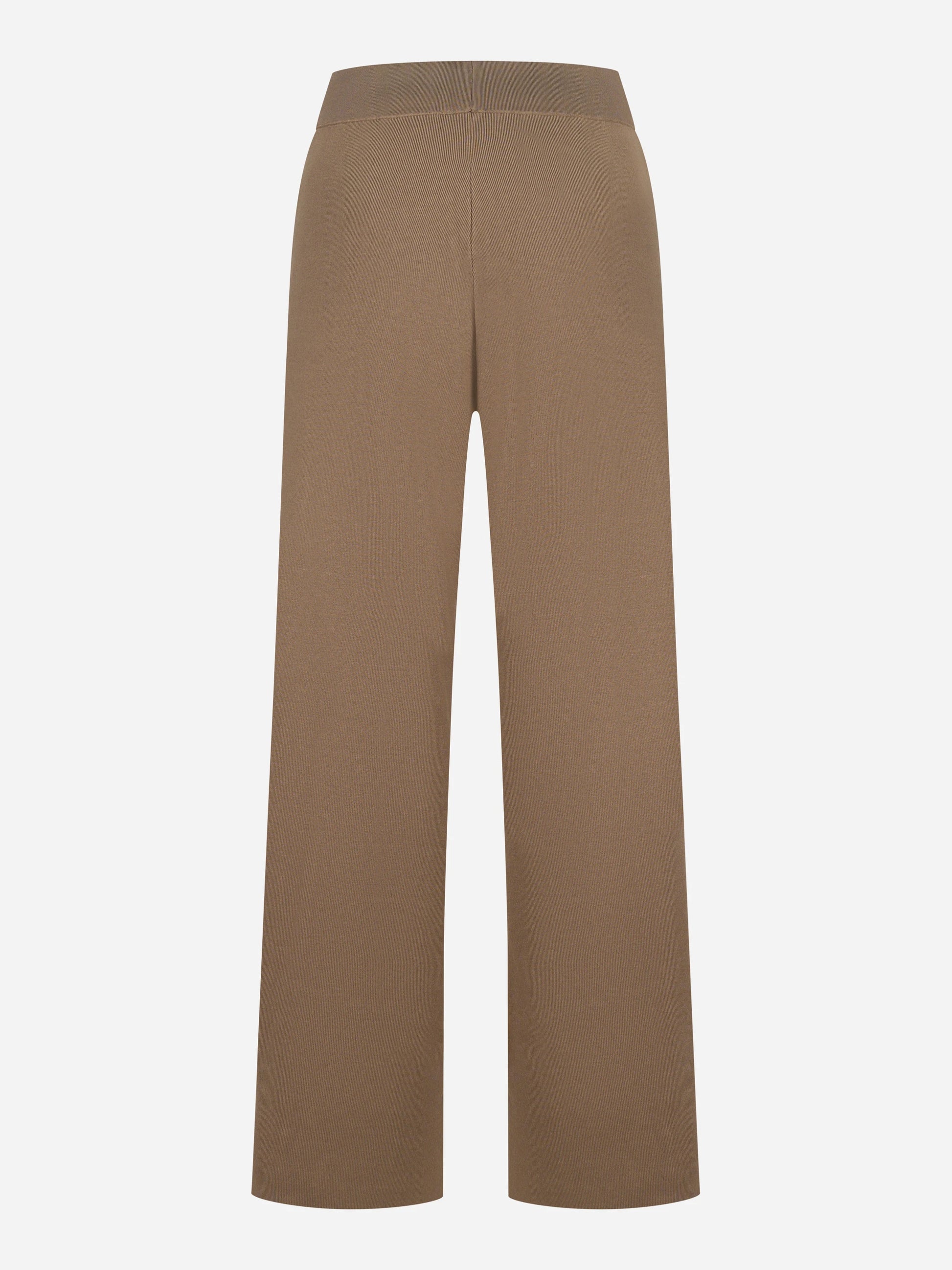Pantalone in maglia con bande in viscosa lucida