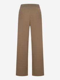Pantalone in maglia con bande in viscosa lucida