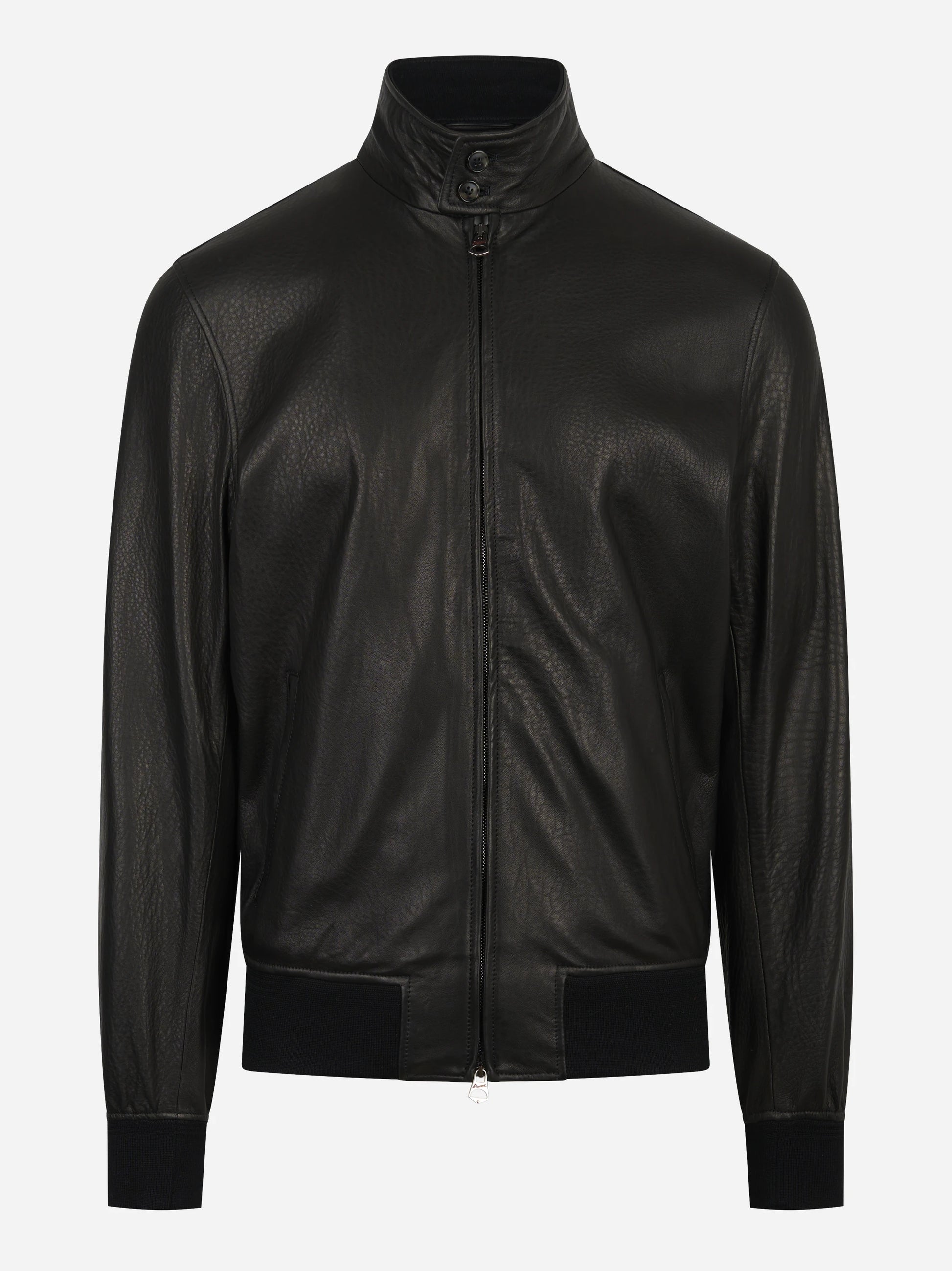 Bomber Jeff in pelle nero